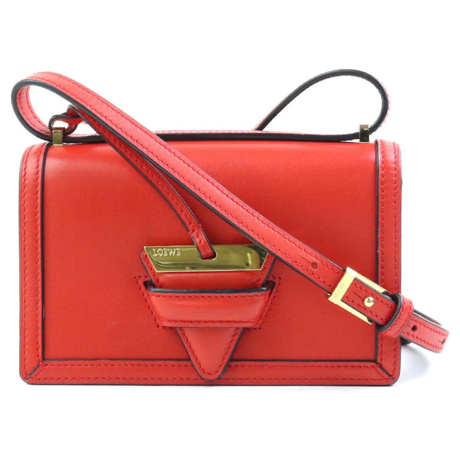 Loewe Orange Red Leather Shoulder Bag ref.1449111 - Joli Closet