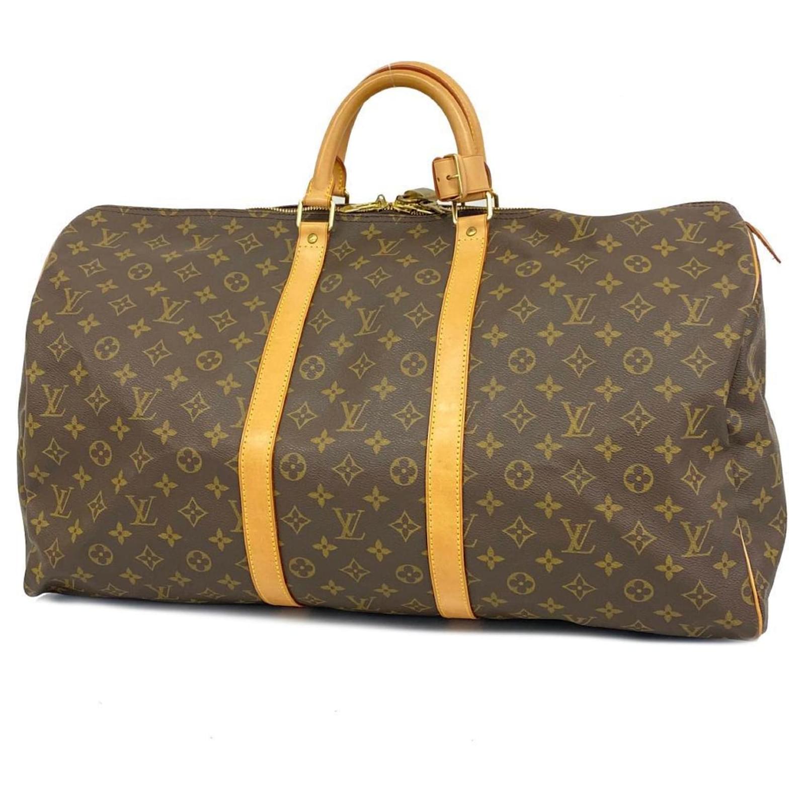 Louis Vuitton Monogram Keepall 55 Boston Tasche Braun ref.1451944 
