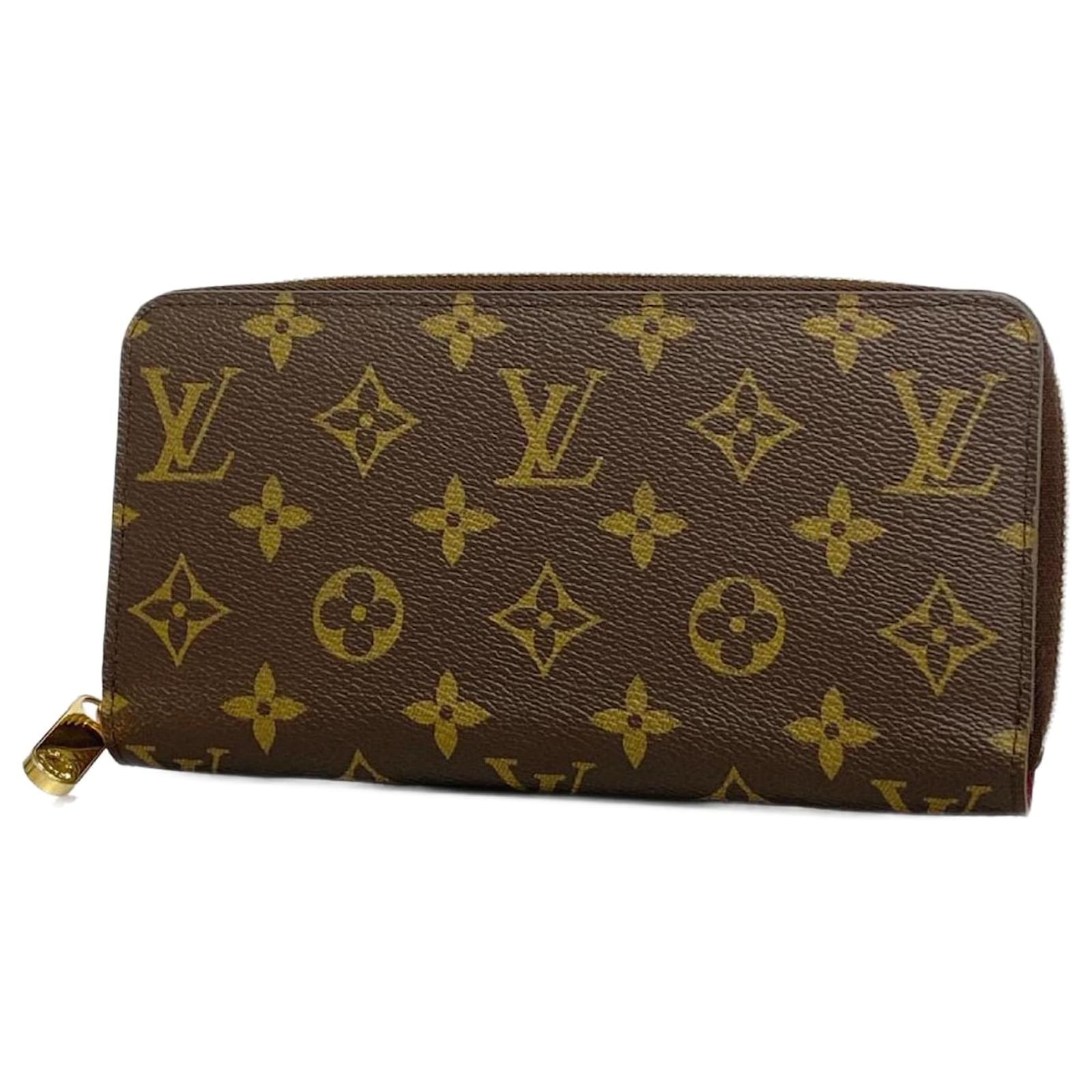Louis Vuitton Langbörse Monogram Zippy M41895 Braun Fuschia ref  