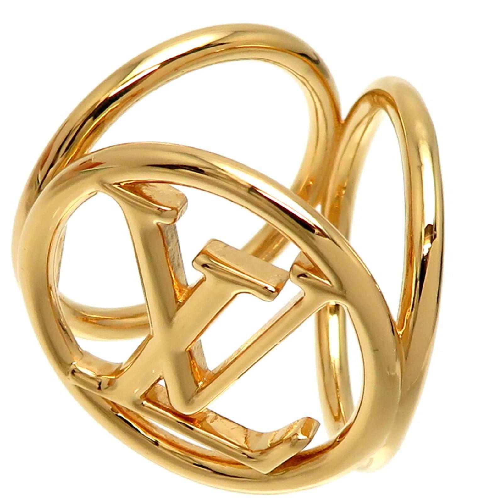 Louis Vuitton Bijou Fleur Louise Scarf Ring Golden Metal ref