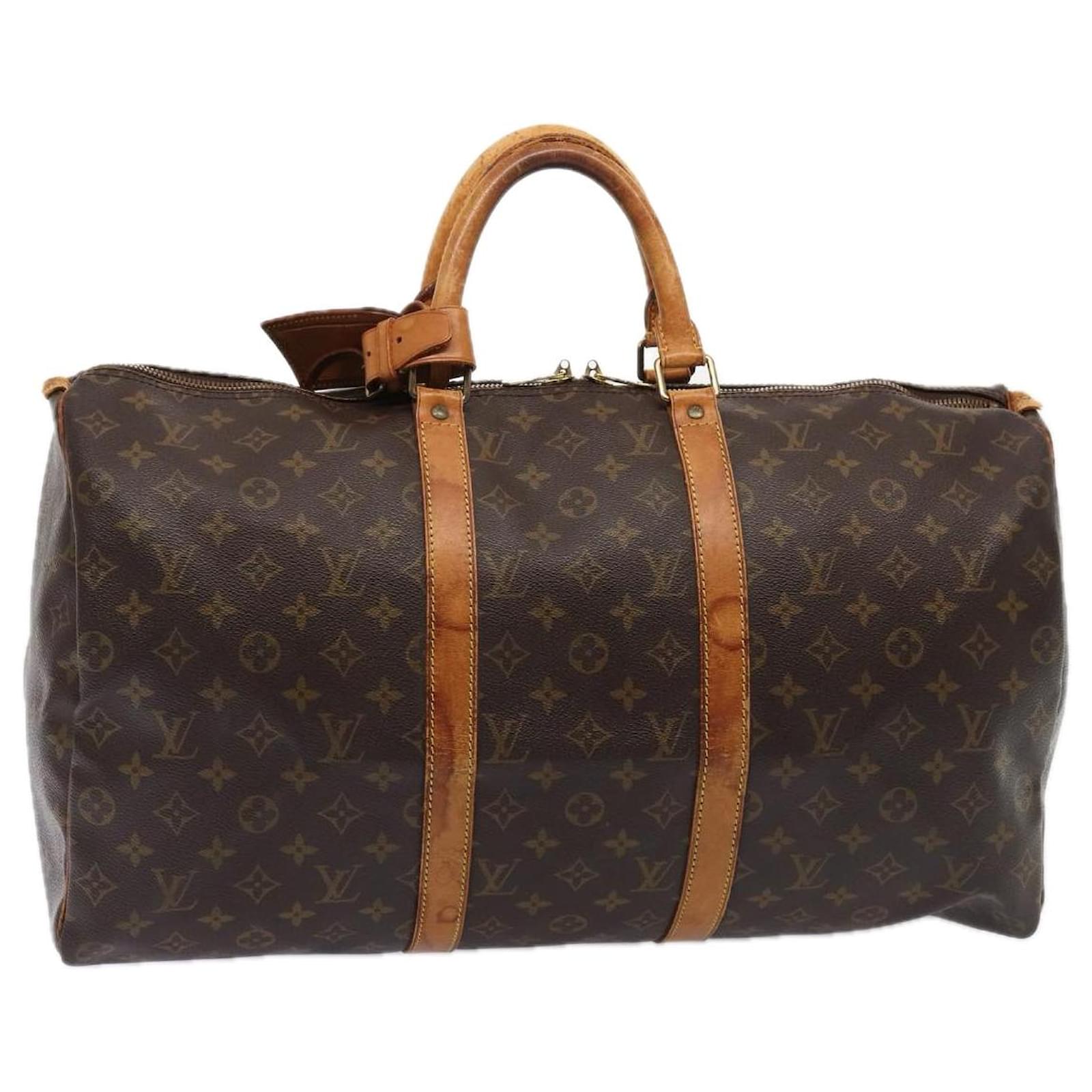 LOUIS VUITTON Monogram Keepall 50 Boston Bag M41426 LV Auth 80549 