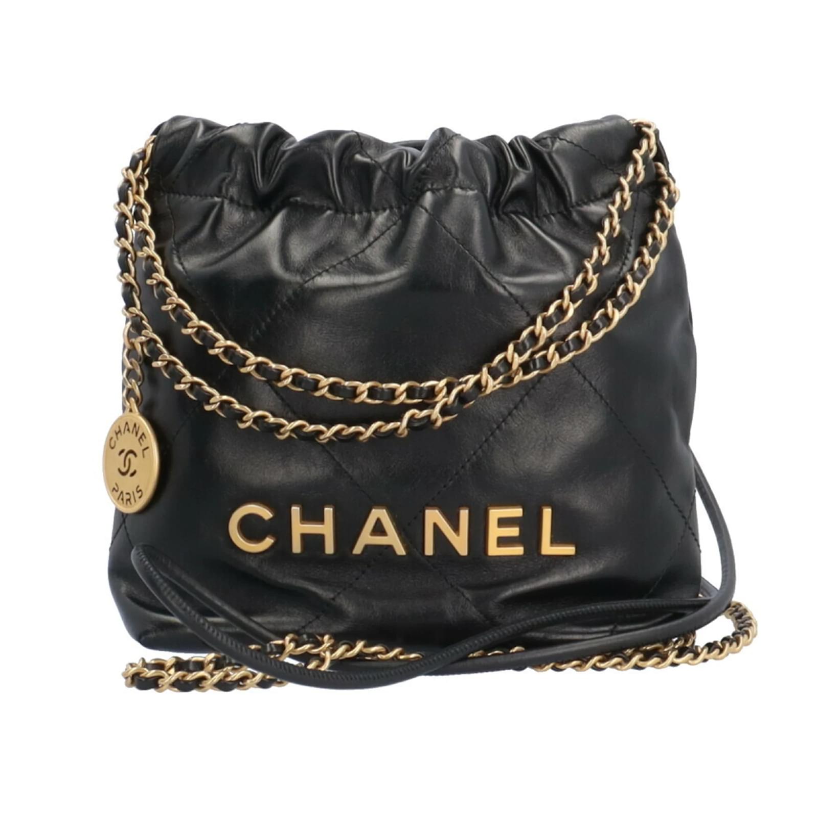 Chanel 22 Handbag Shoulder Bag Black Leather ref.JC1453480 (Sold