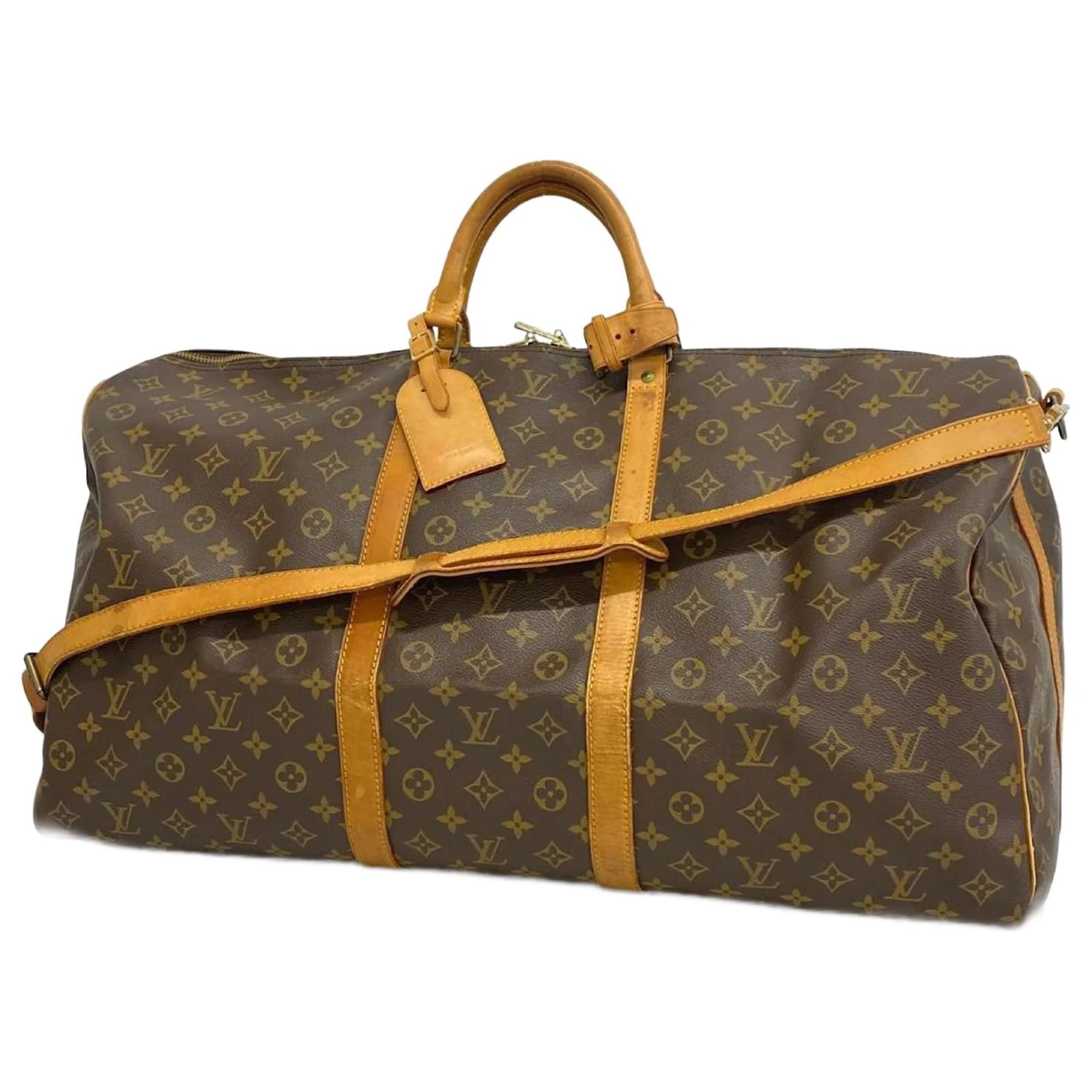 Louis Vuitton Boston Bag Monogram Keepall Bandoulière 60 Braun ref 