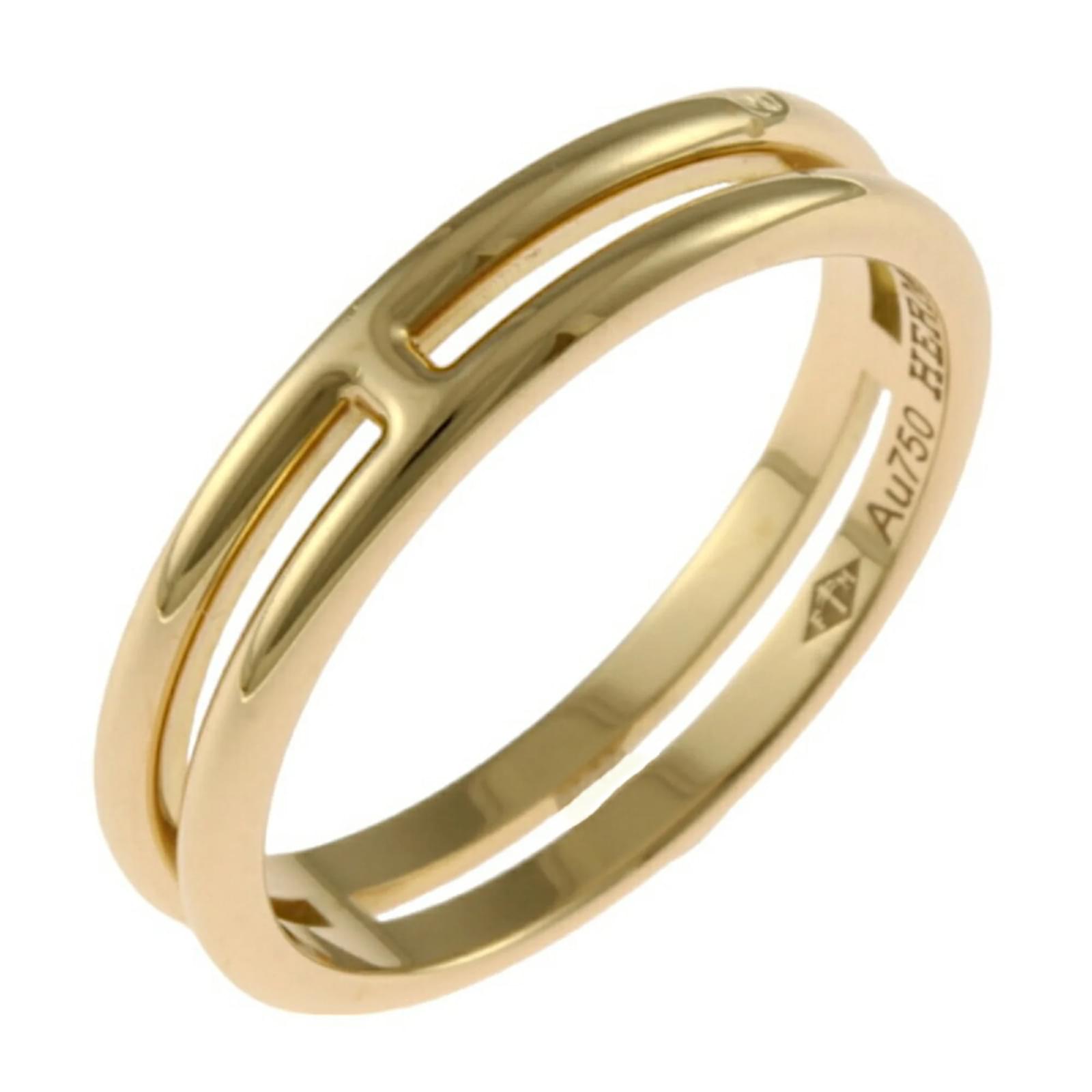 Hermès Hermes Ariane Band Ring in Pink Gold Golden ref