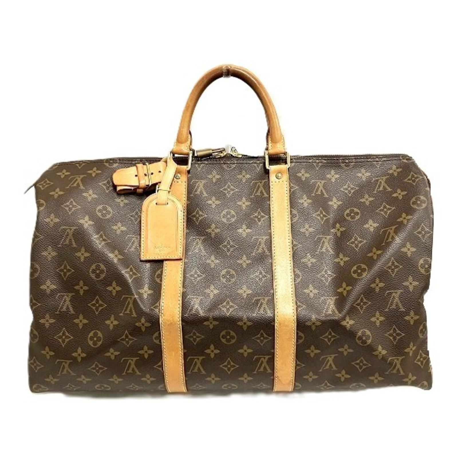 Louis Vuitton Monogram Keepall 50 Tasche Monogramm Lackleder ref 
