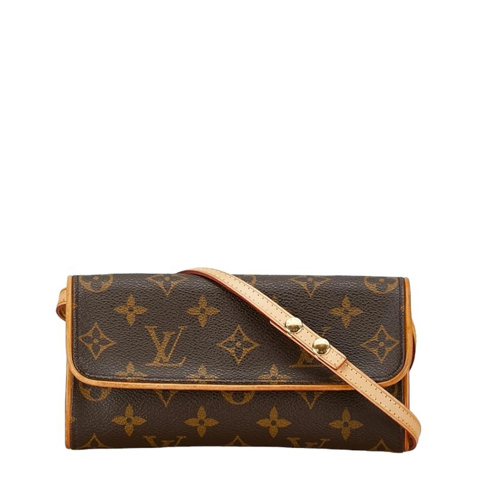 Louis Vuitton Monogram Pochette Twin PM Schultertasche Braun 