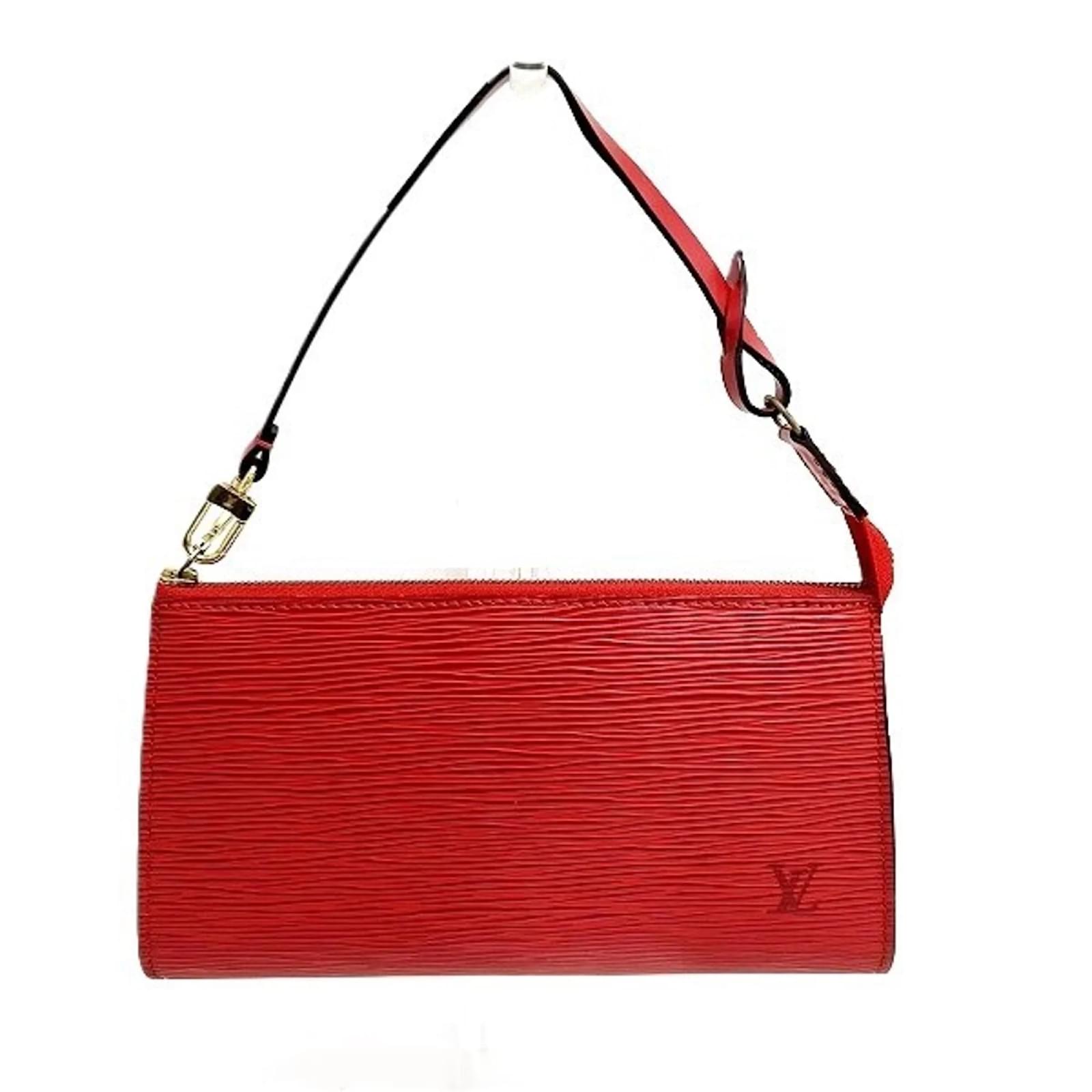 Schultertasche Louis Vuitton Epi Pochette Accessoires M52947 Rot 