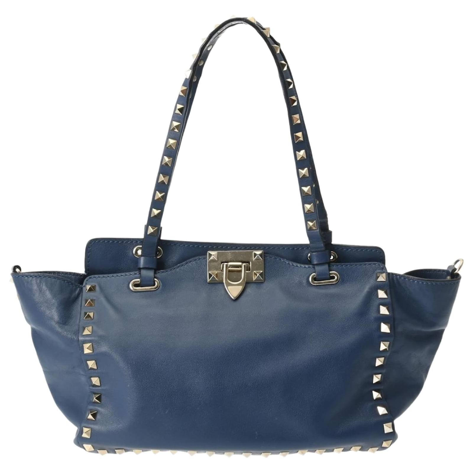Valentino 2way Tote Bag Rockstud in Blue Leather ref.1455170  
