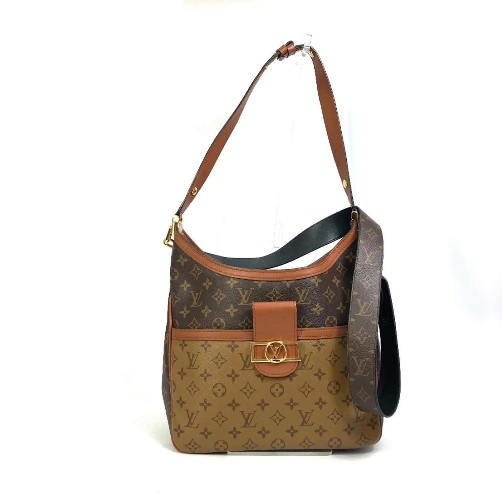 Monogram Reverse Schultertasche von Louis Vuitton Braun ref 