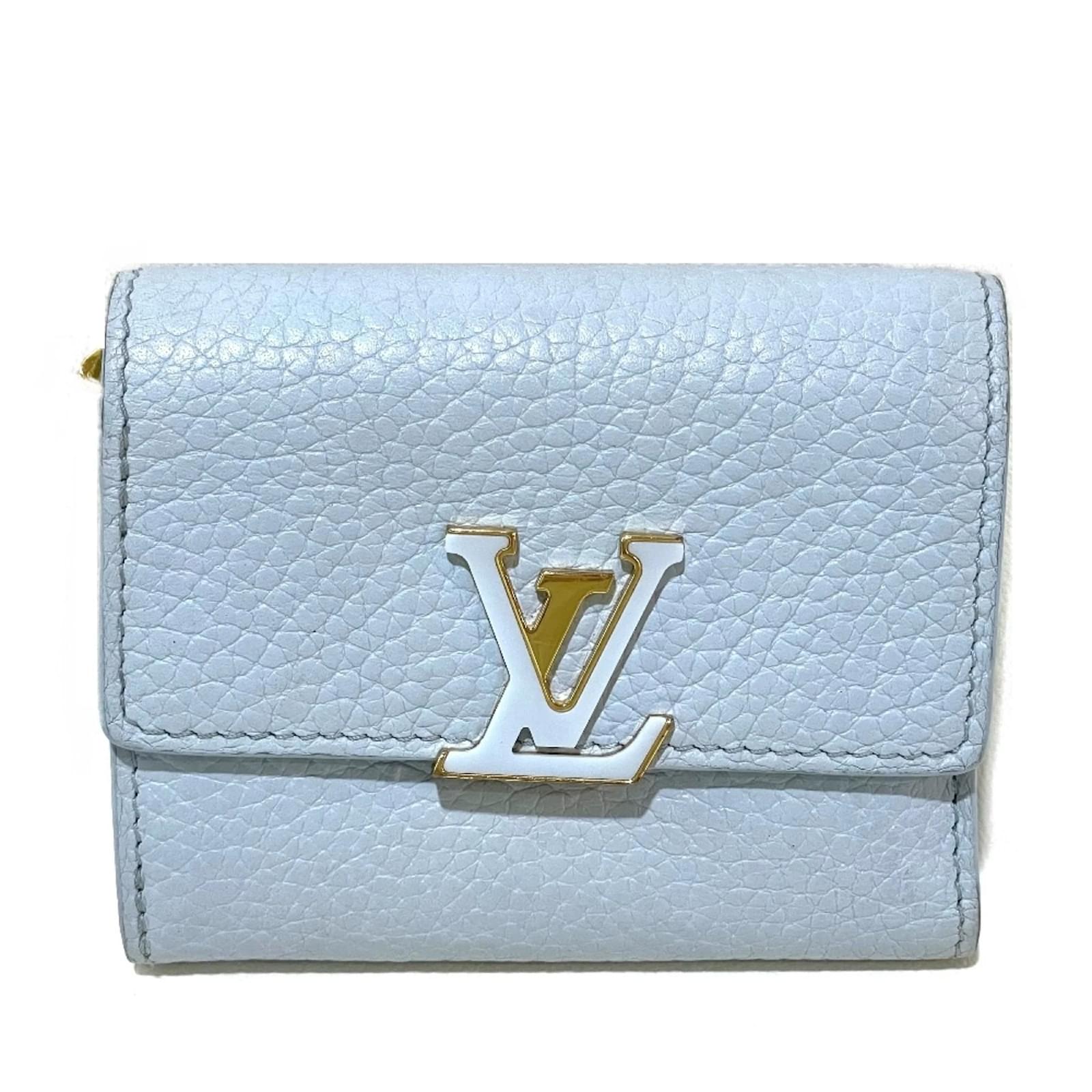 Japan Limited Kompaktgeldbörse Louis Vuitton M69061 Blau Leder ref 