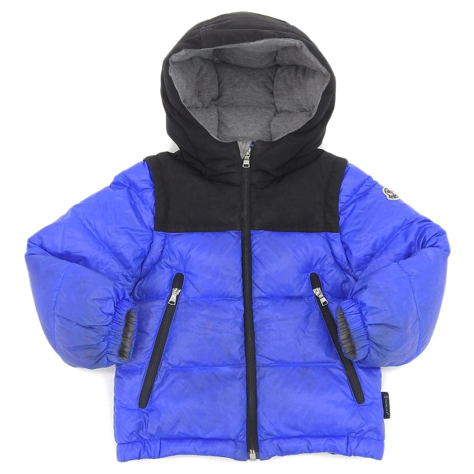 Autre Marque Moncler Kids Down Jacket Blue Black Size 3 ref.1458132 Joli Closet