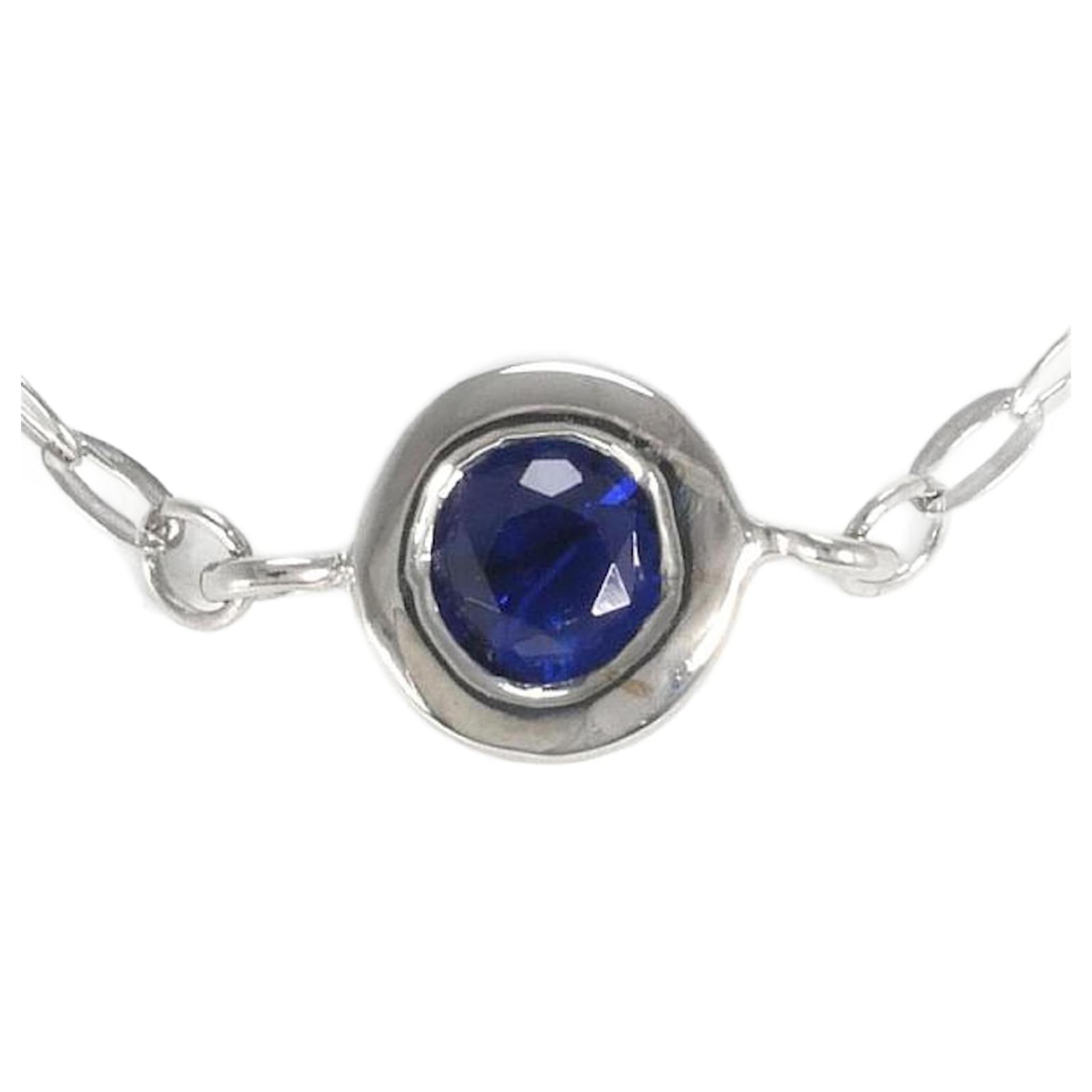 Autre Marque K18 White Gold Sapphire Necklace ref.1458286 - Joli Closet