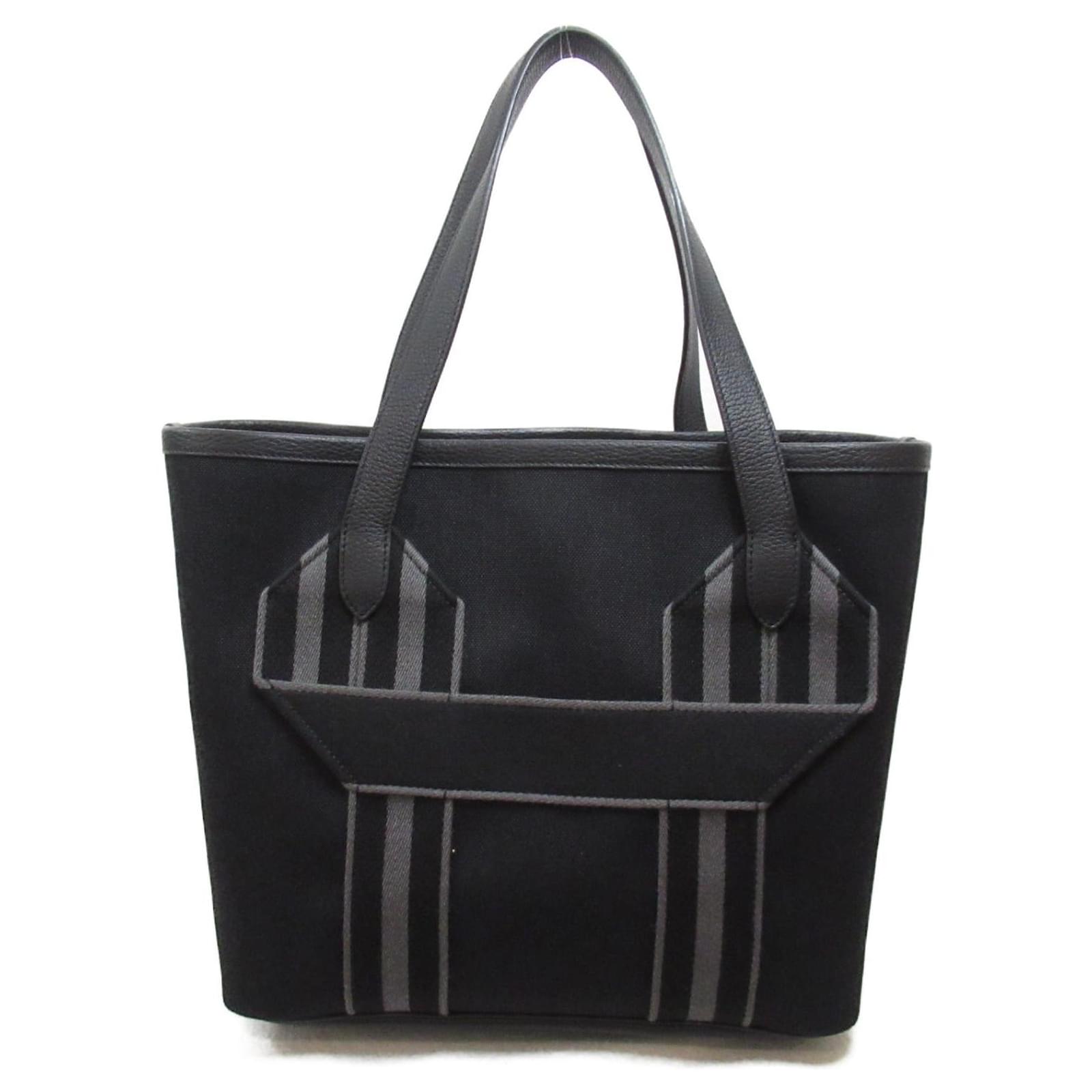 Hermès Hermes Pursangle Tote Bag Leather Tote Bag Black ref
