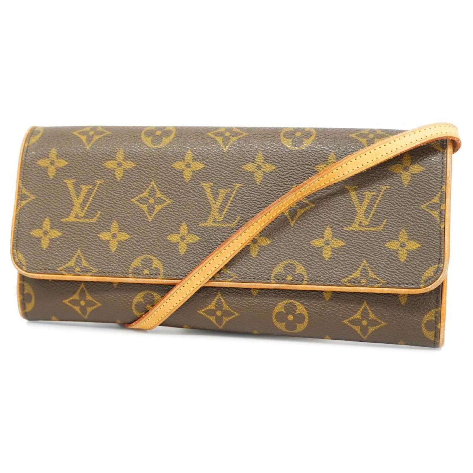 Louis Vuitton Monogram Pochette Twin GM Schultertasche Braun ref  