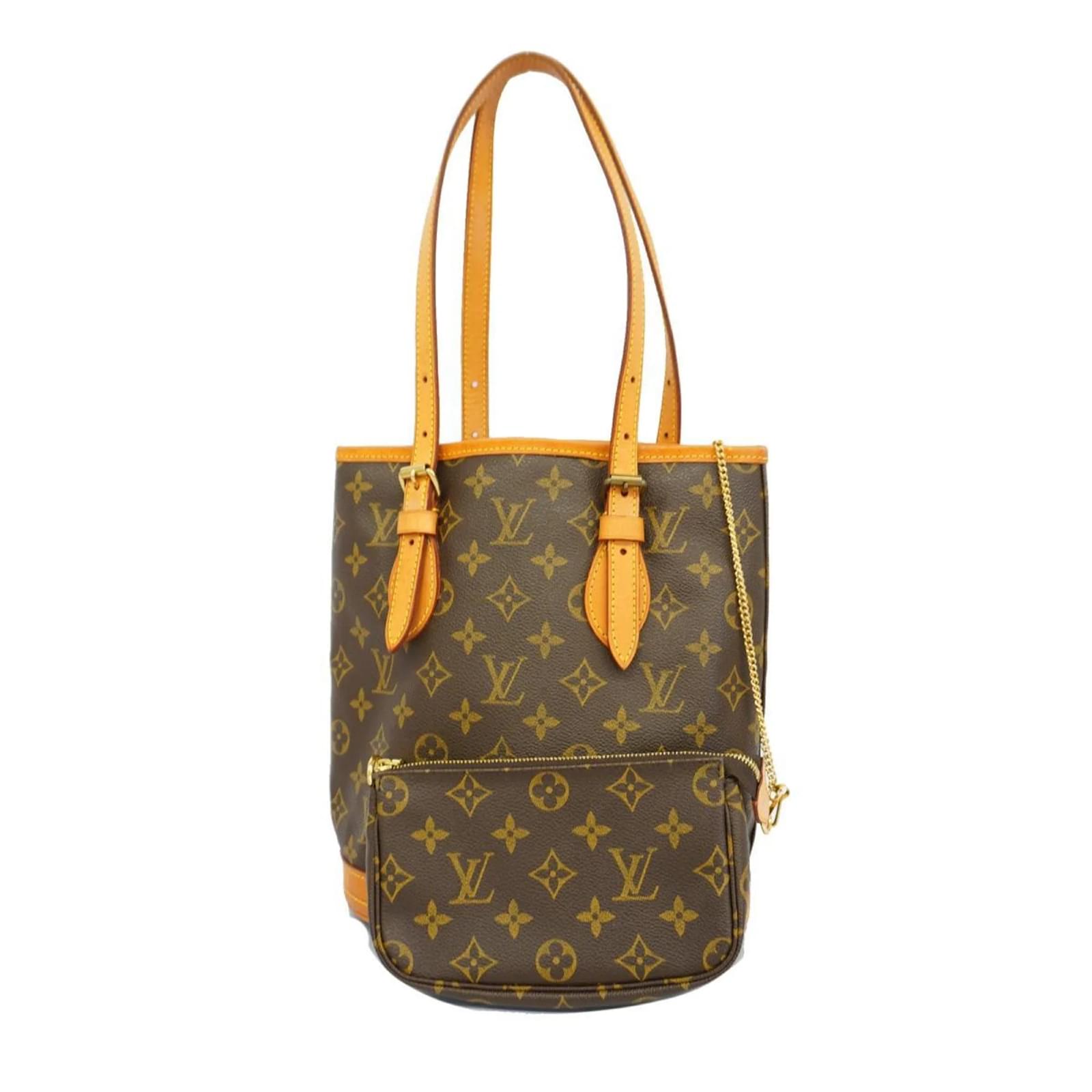 Louis Vuitton Monogram Bucket PM Tote Bag Braun ref.1458876 - Joli 