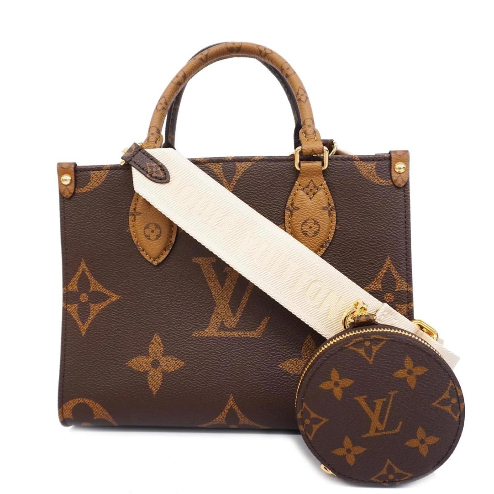 Louis Vuitton Monogram Giant On The Go PM Handbag Brown ref