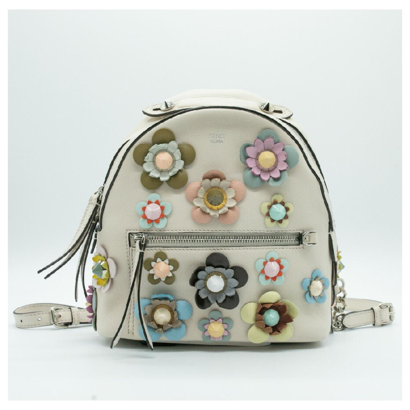 Fendi Multicolor Leather Backpack Multiple colors ref  display picture 3