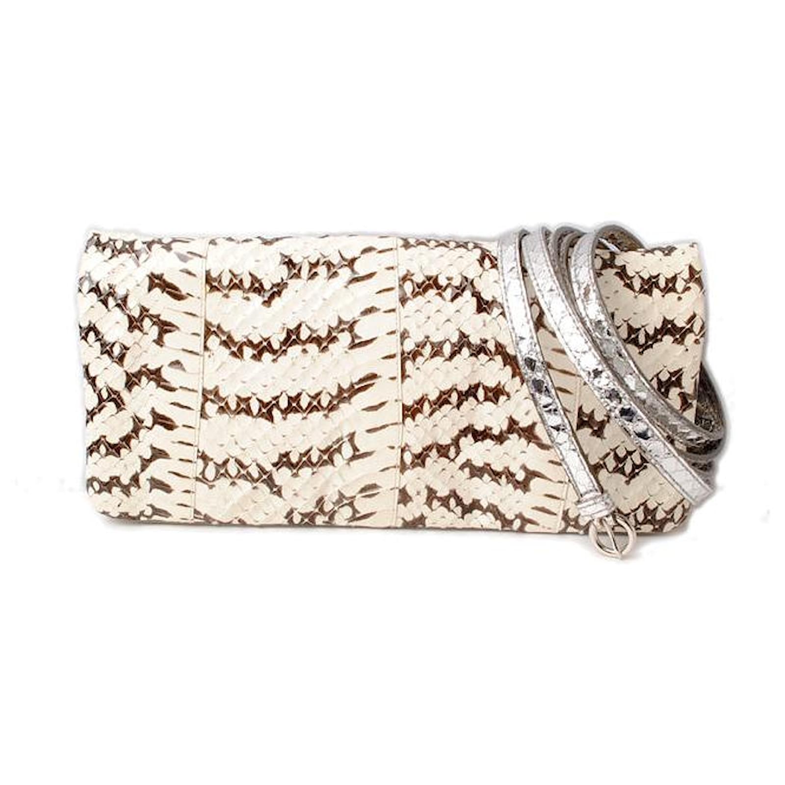 Miu Miu Python Leather 2way Shoulder/Clutch Bag Brown ref
