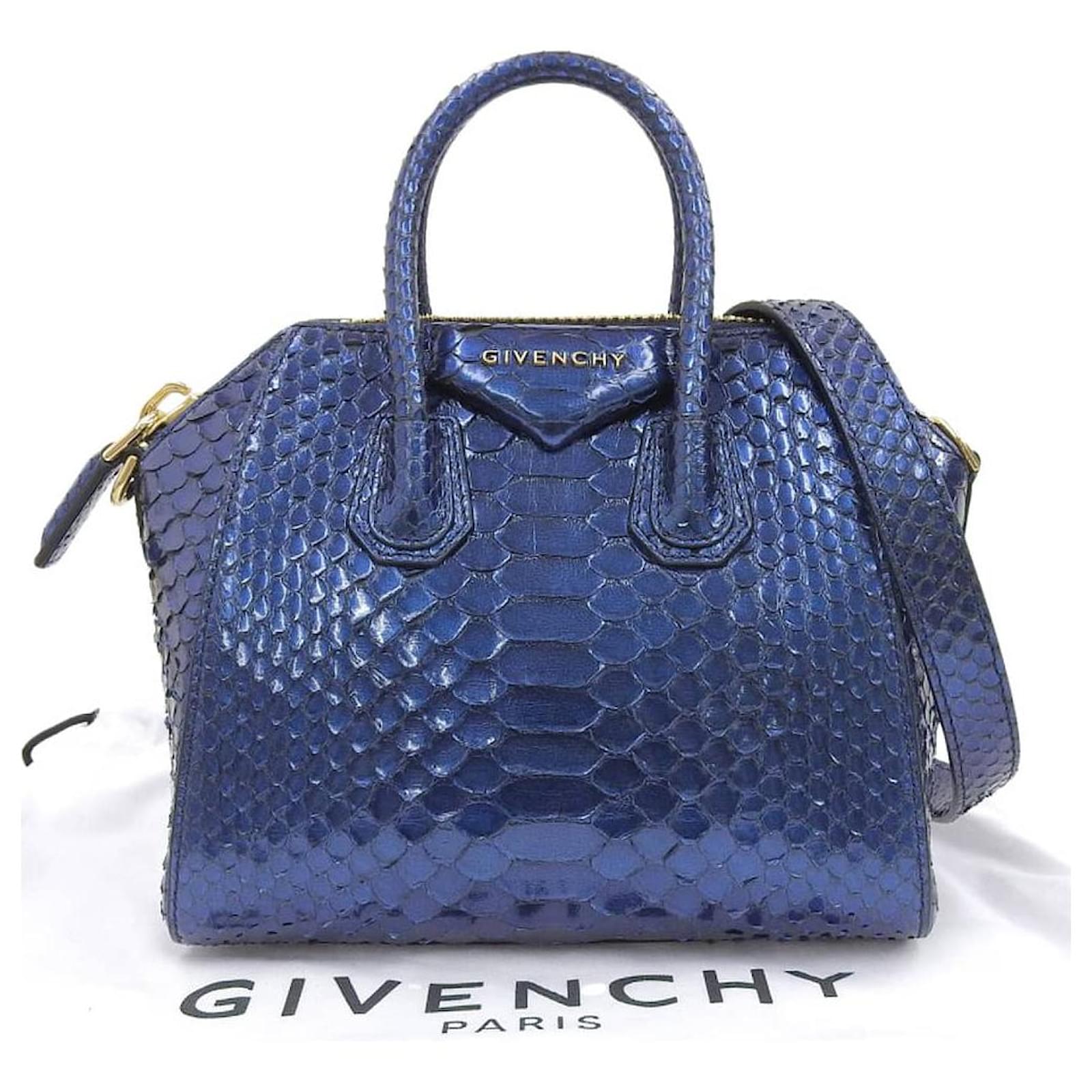 Givenchy Antigona Mini 2 Wege Handtasche in Metallic Blau