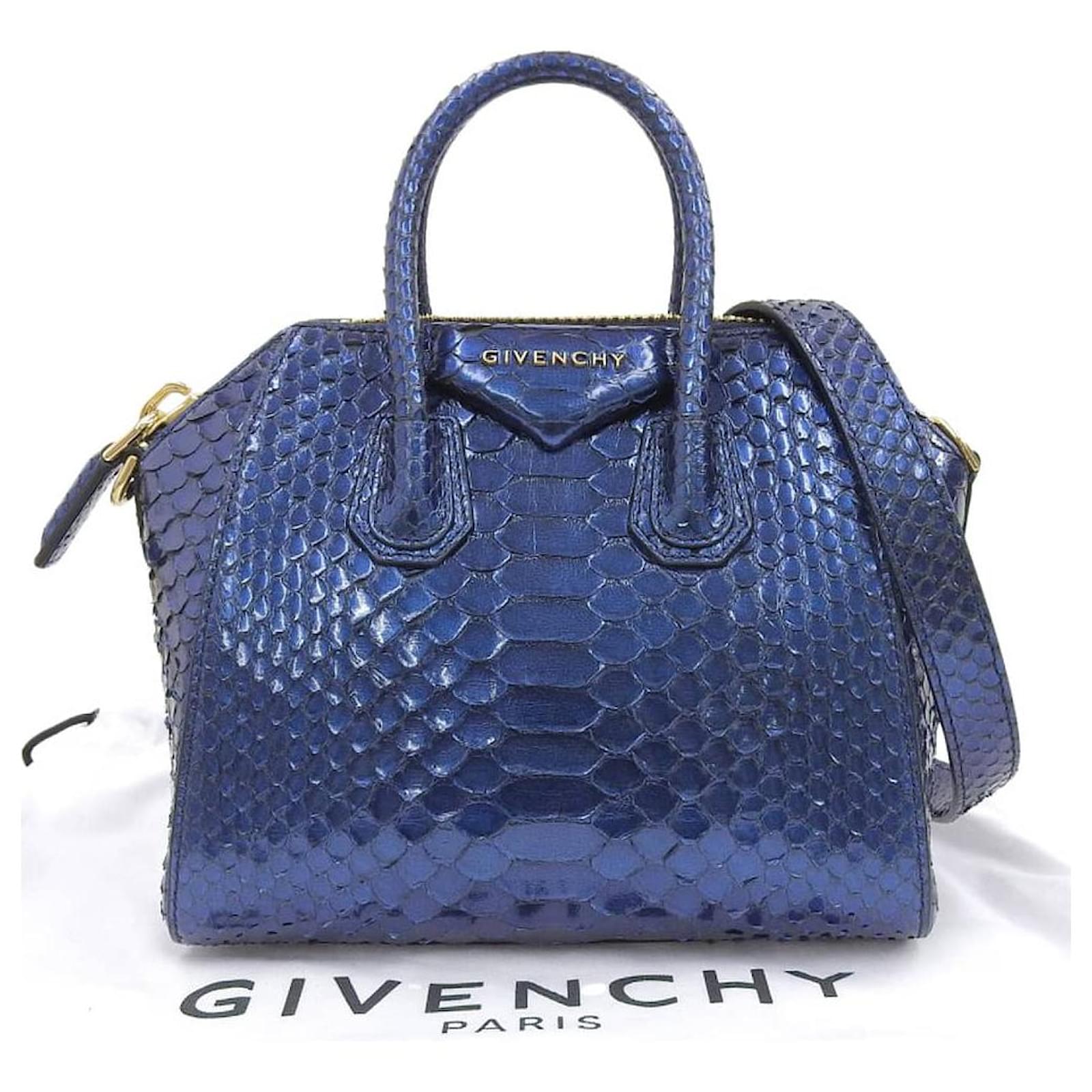 Handbag Givenchy Antigona Mini Blue GIVENCHY Antigona Mini Leather