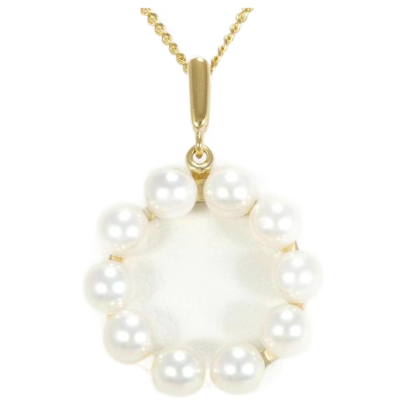 Autre Marque K18 Yellow Gold Pearl Necklace ref.1460806 - Joli Closet 