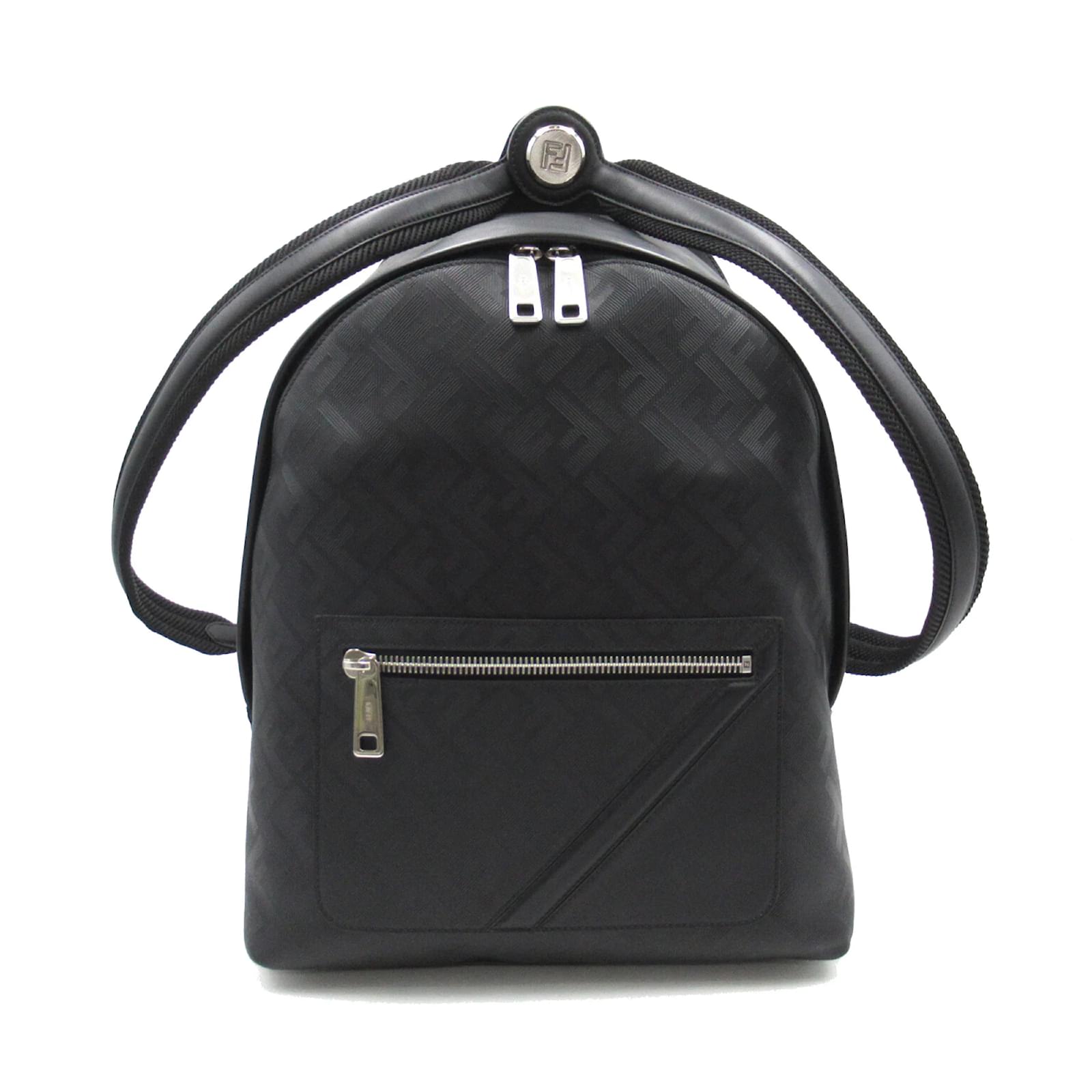 FENDI Sac à dos Diagonal Chiord Shadow Cuir Noir