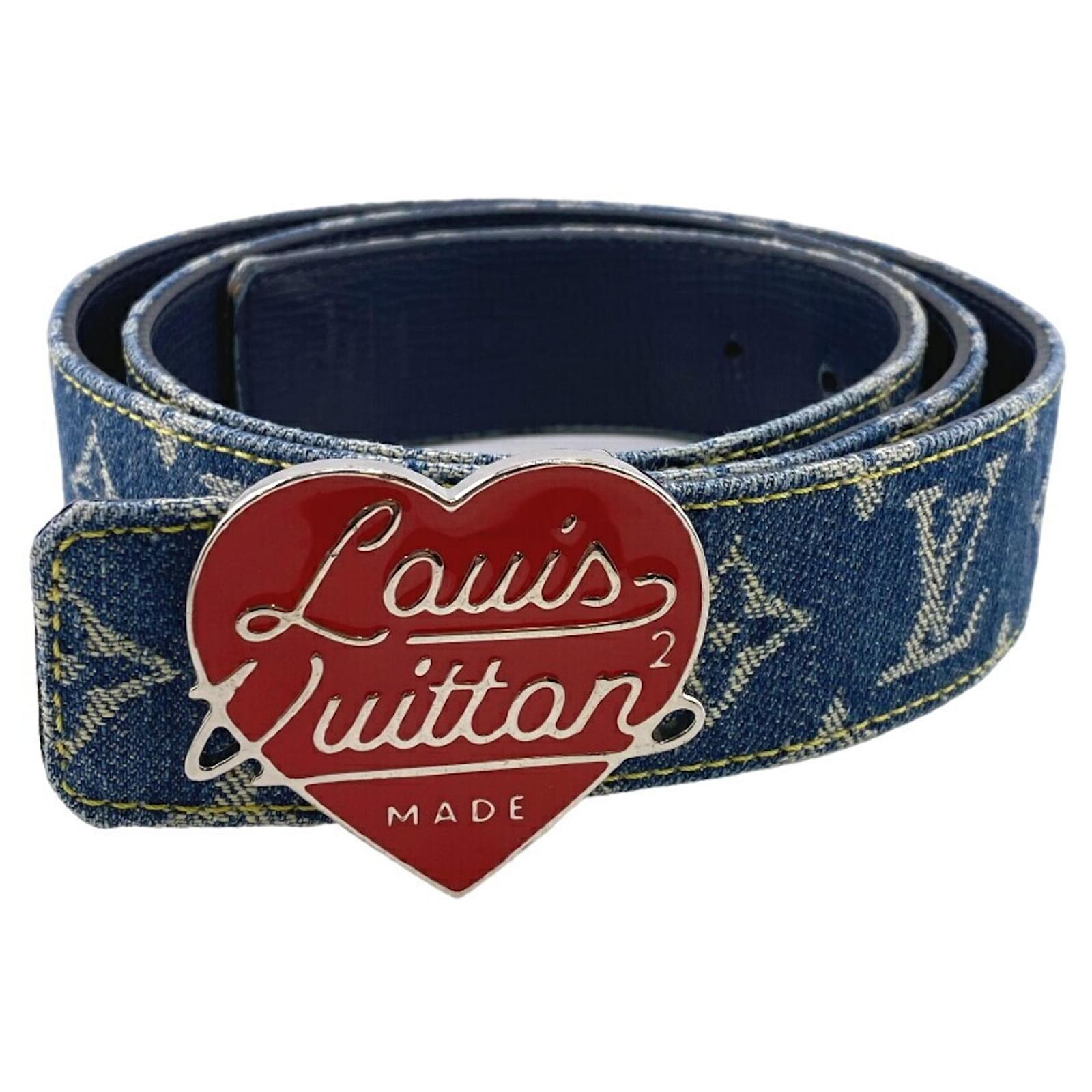 Louis Vuitton M0465 Santur LV Heart NIGO 100 40 Belt Red Blue ref