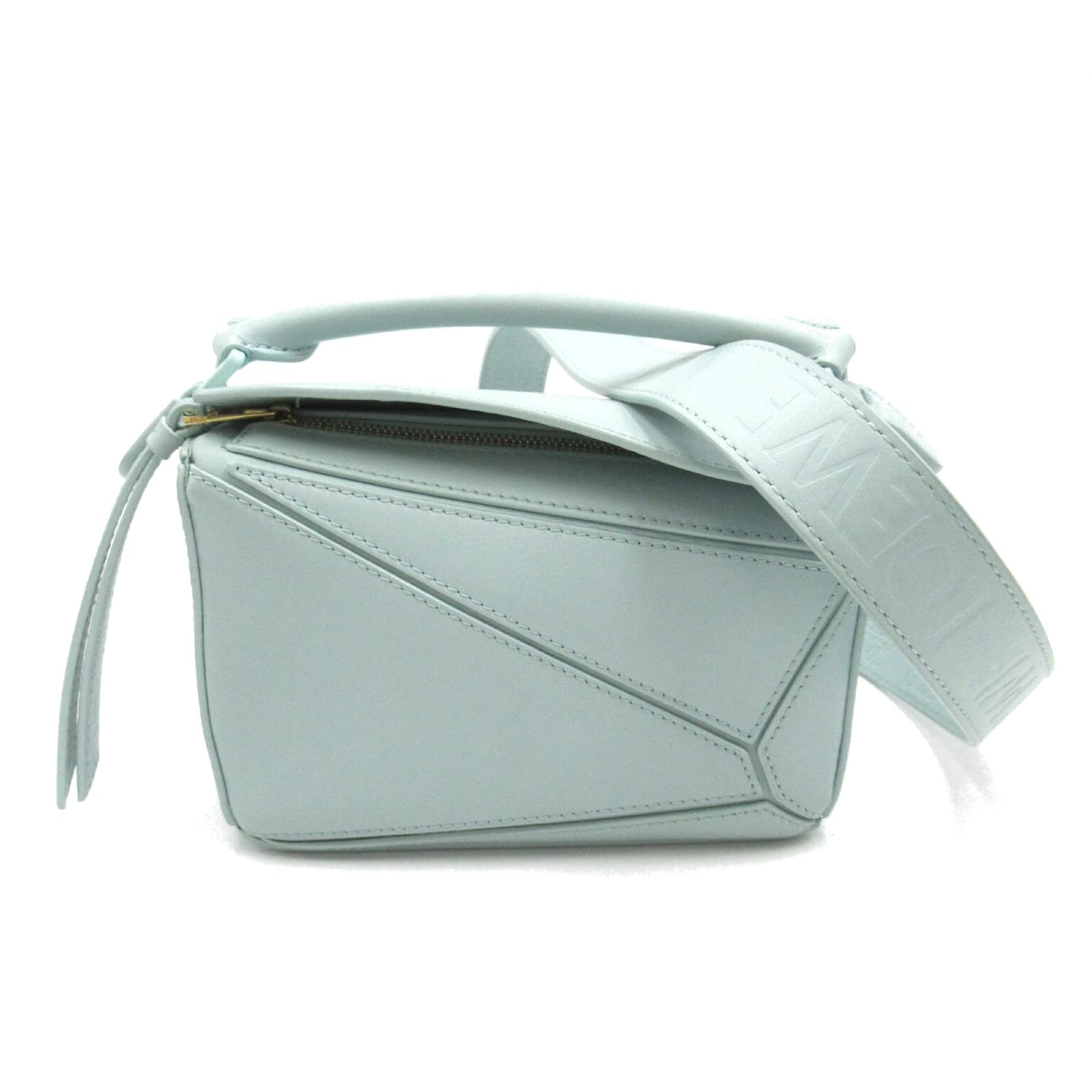 Loewe Mini Puzzle Bag in Blue Leather ref.1461972 - Joli Closet