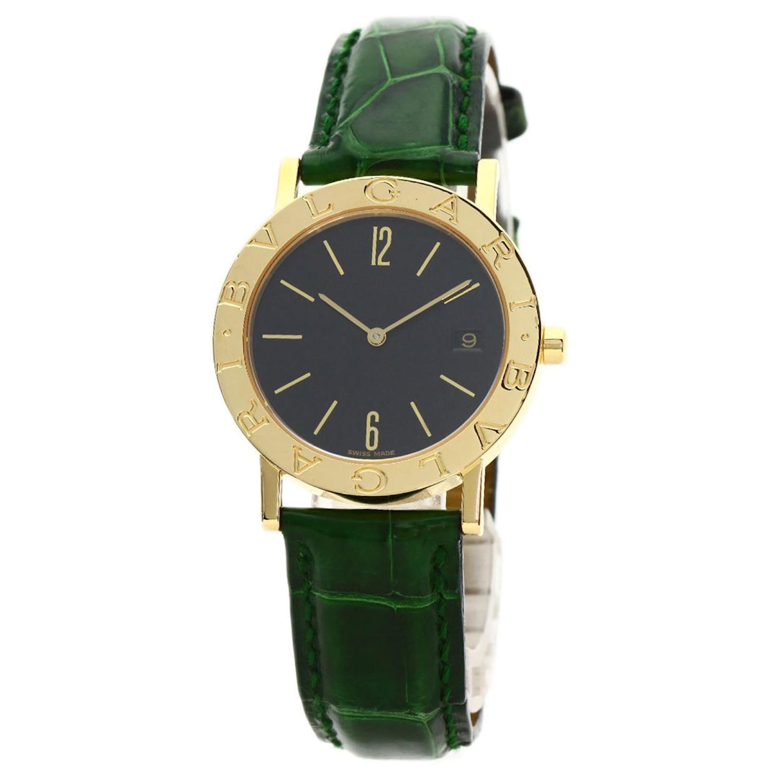 Bulgari Reloj para hombre Bvlgari BB33GL en oro amarillo y cuero
