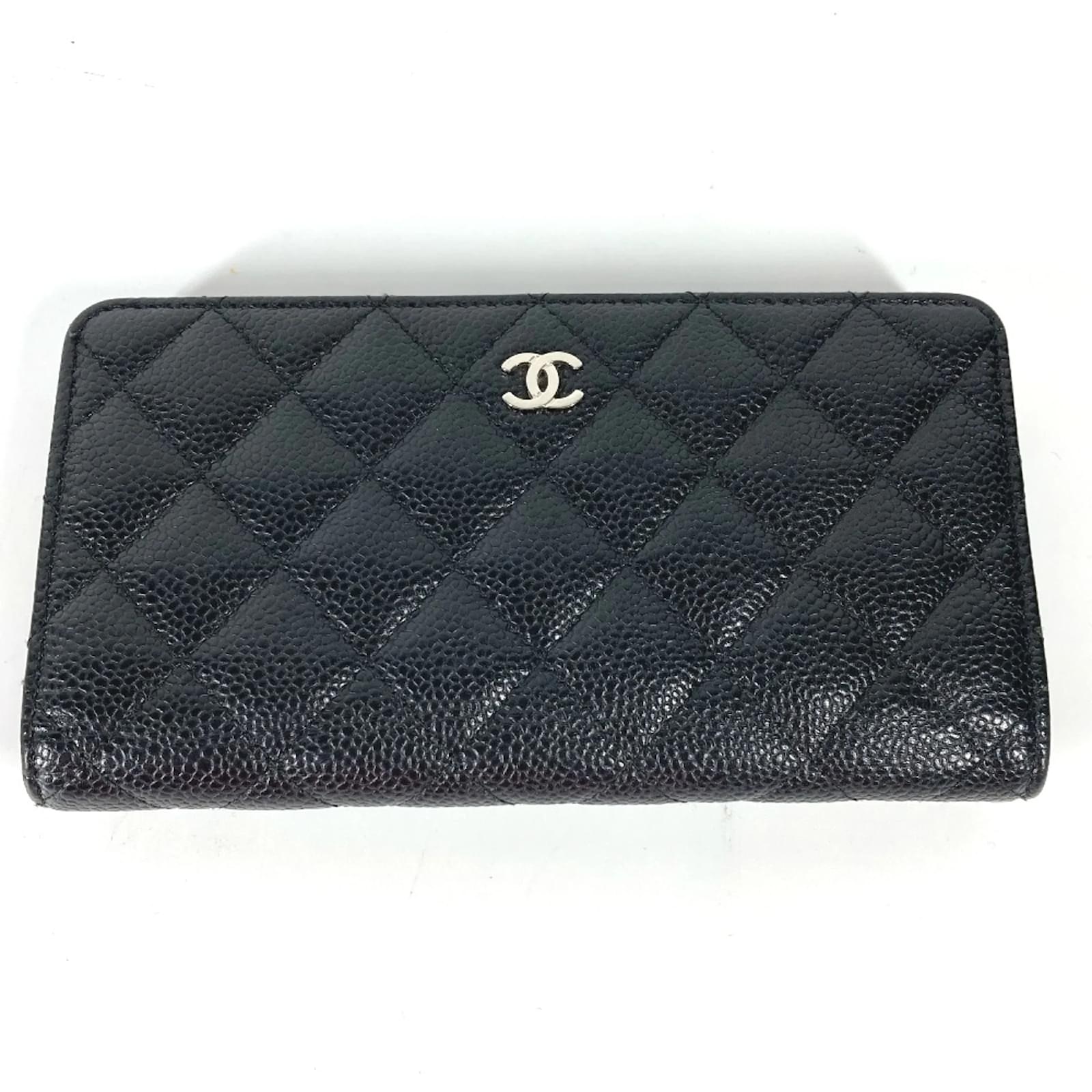 【クール＊エレガント】CHANEL 財布 ZIP付き SO BLACK Classic zipped card holder - Grained shiny calfskin & gold