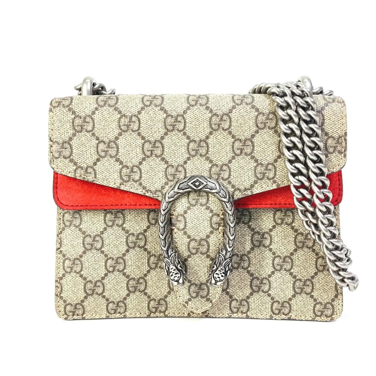 バッグGUCCI Gucci 421970 GG Double Chain Crossbody Bag Beige ref.1464366