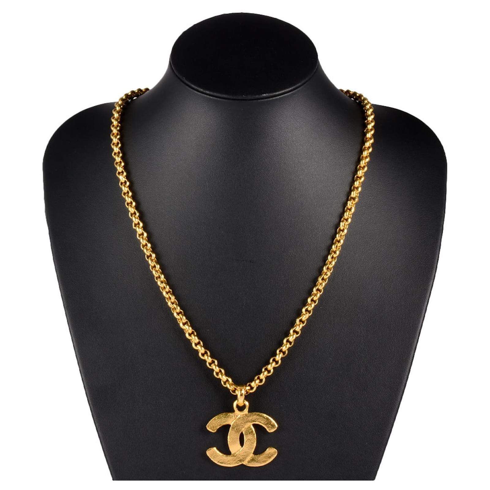 アクセサリー CHANEL Coco Mark Golden Chanel Coco Mark Pendant Necklace Golden ref.JC1464378 (Sold