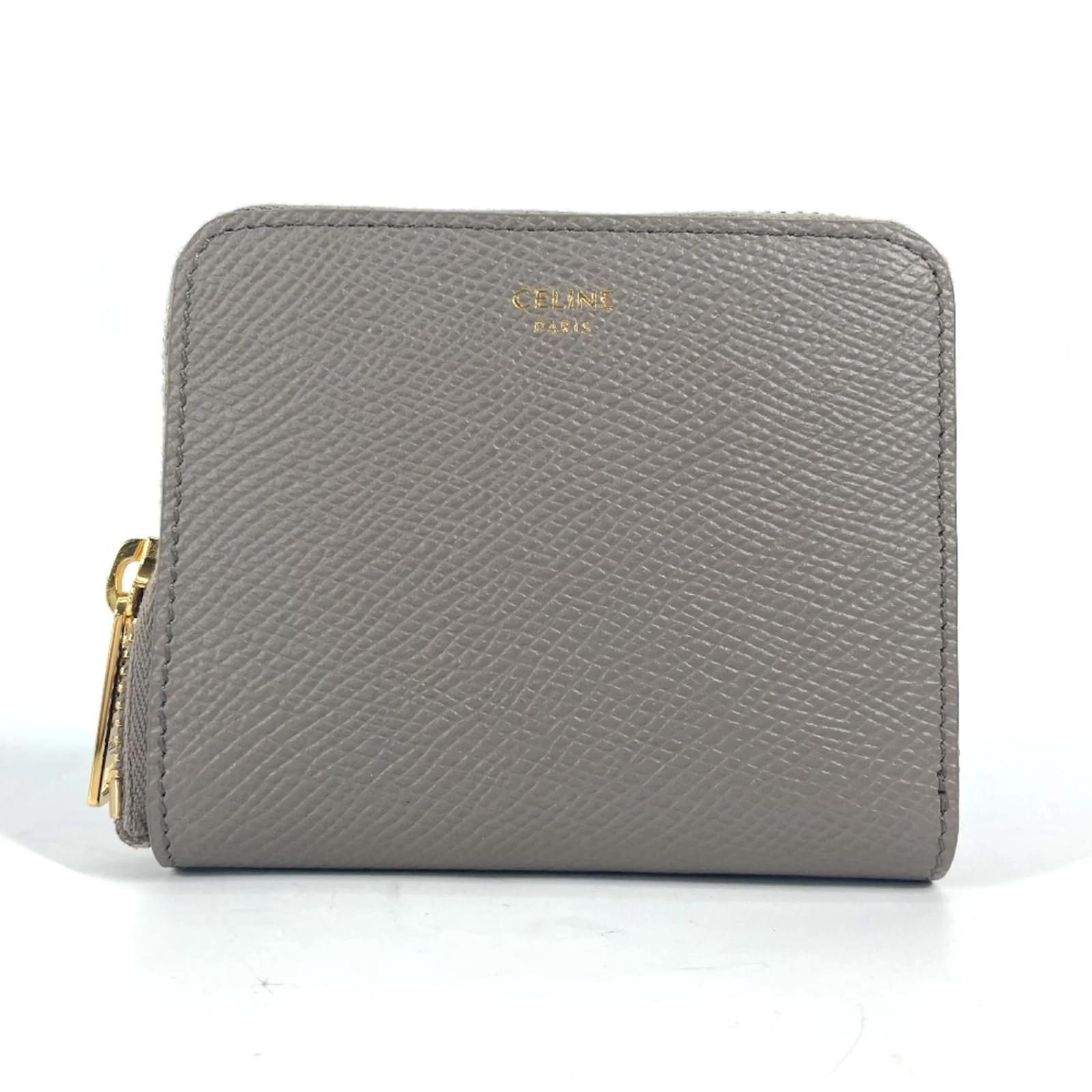希少✨Celine Studs Bifold Wallet Leather CELINE HOMME Triomphe Logo-Debossed Leather Billfold Wallet