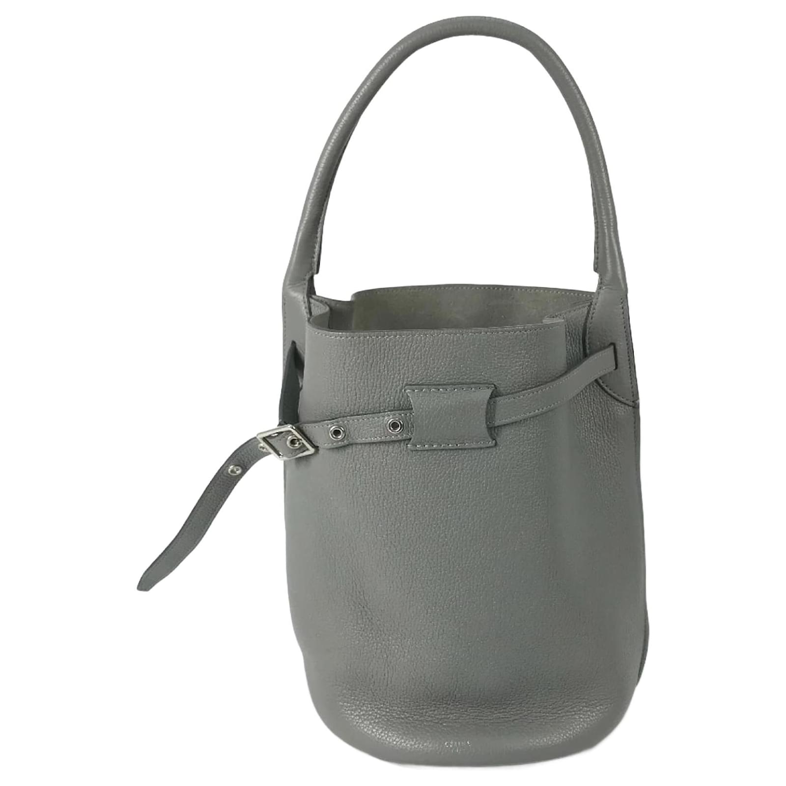 Céline Celine Gray Leather Handbag with Pouch Brown ref.JC1464973