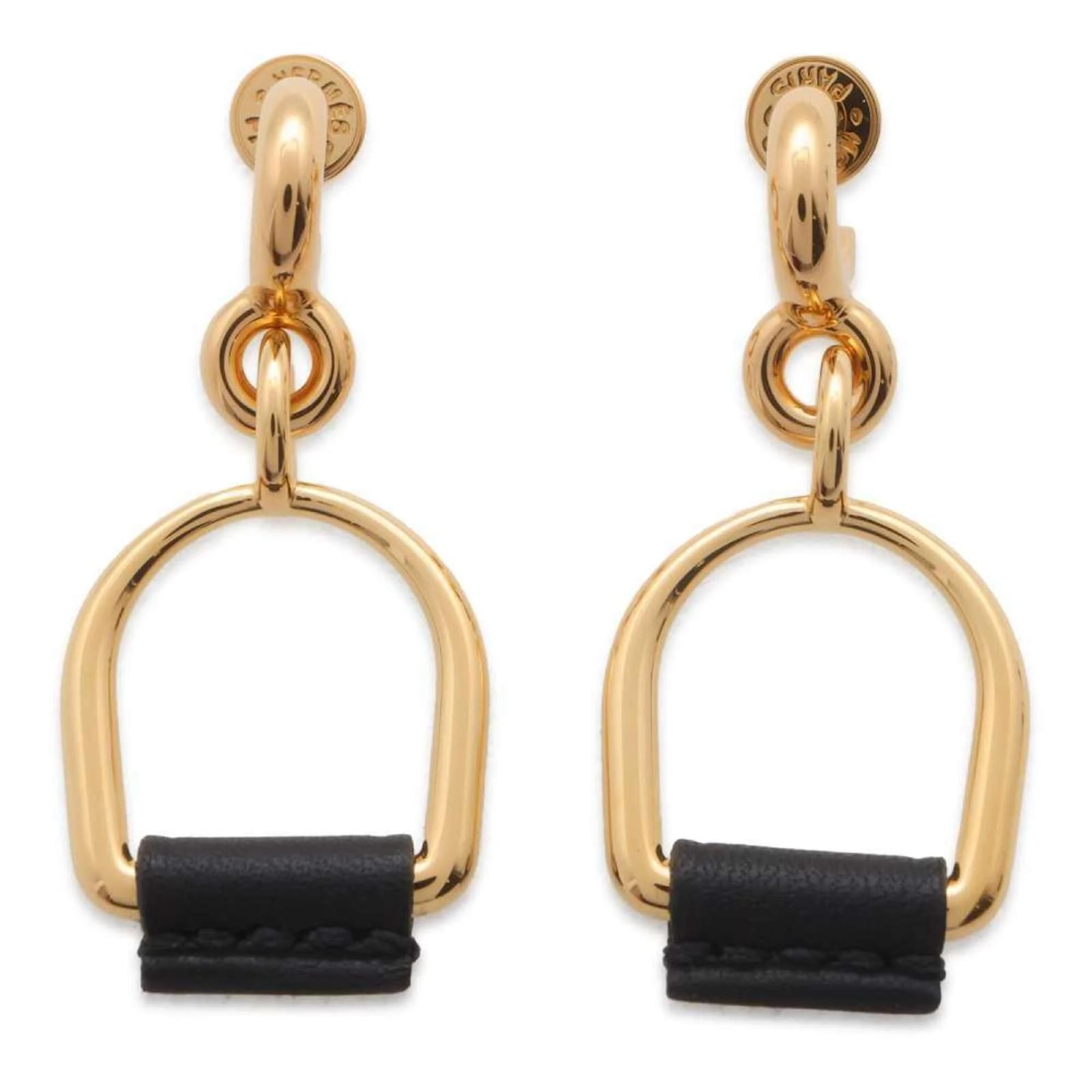 Hermès Hermes Heritage Equestre Etrier PM Swift Earrings