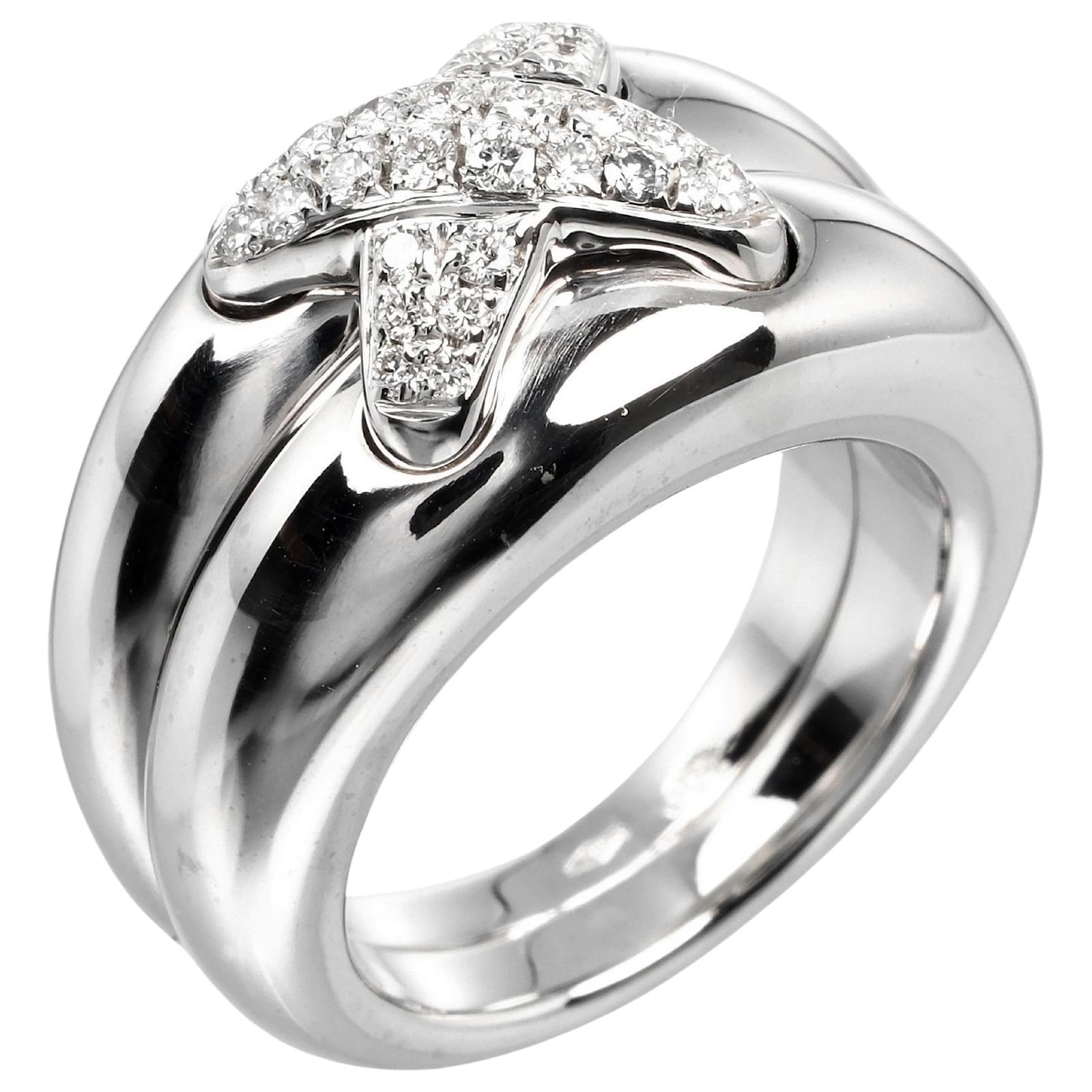 Chaumet Liens de Band Ring Golden White gold ref.JC1465862 (Sold