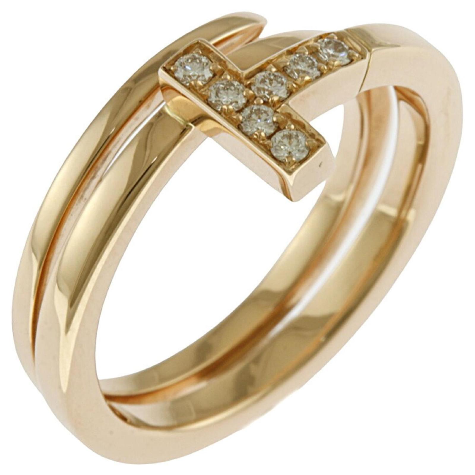 Tiffany & Co Tiffany T Square Wrap Ring Pink gold ref