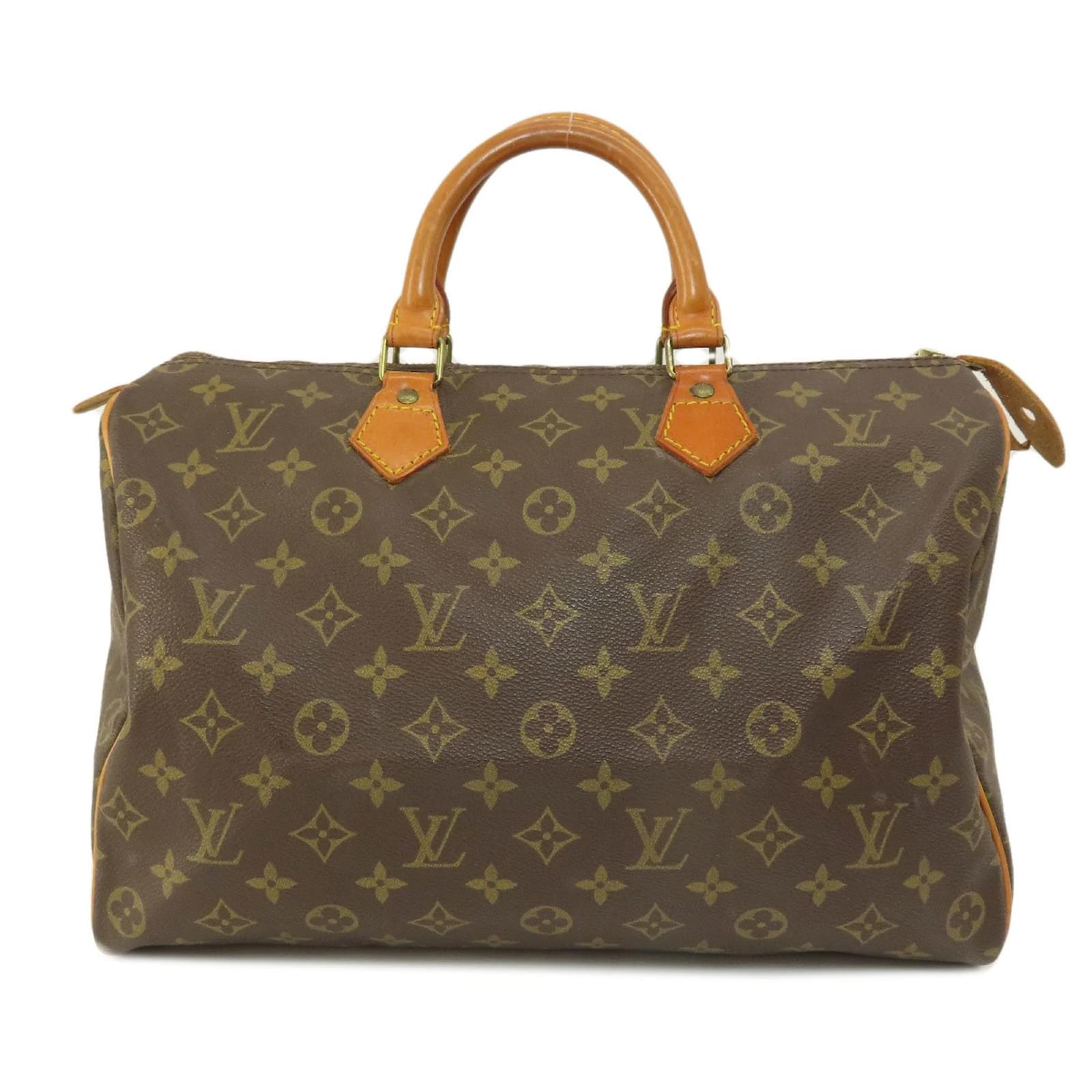 Louis Vuitton Speedy 35 Monogram Boston Tasche Monogramm Lackleder  