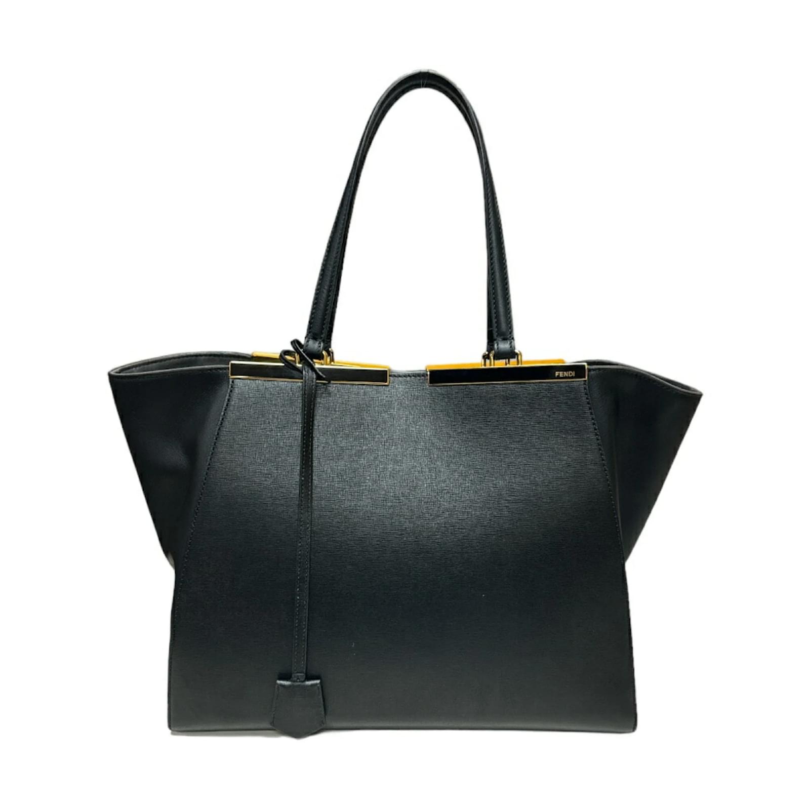 Fendi 3Jours Tote Bag Black Leather Joli Closet