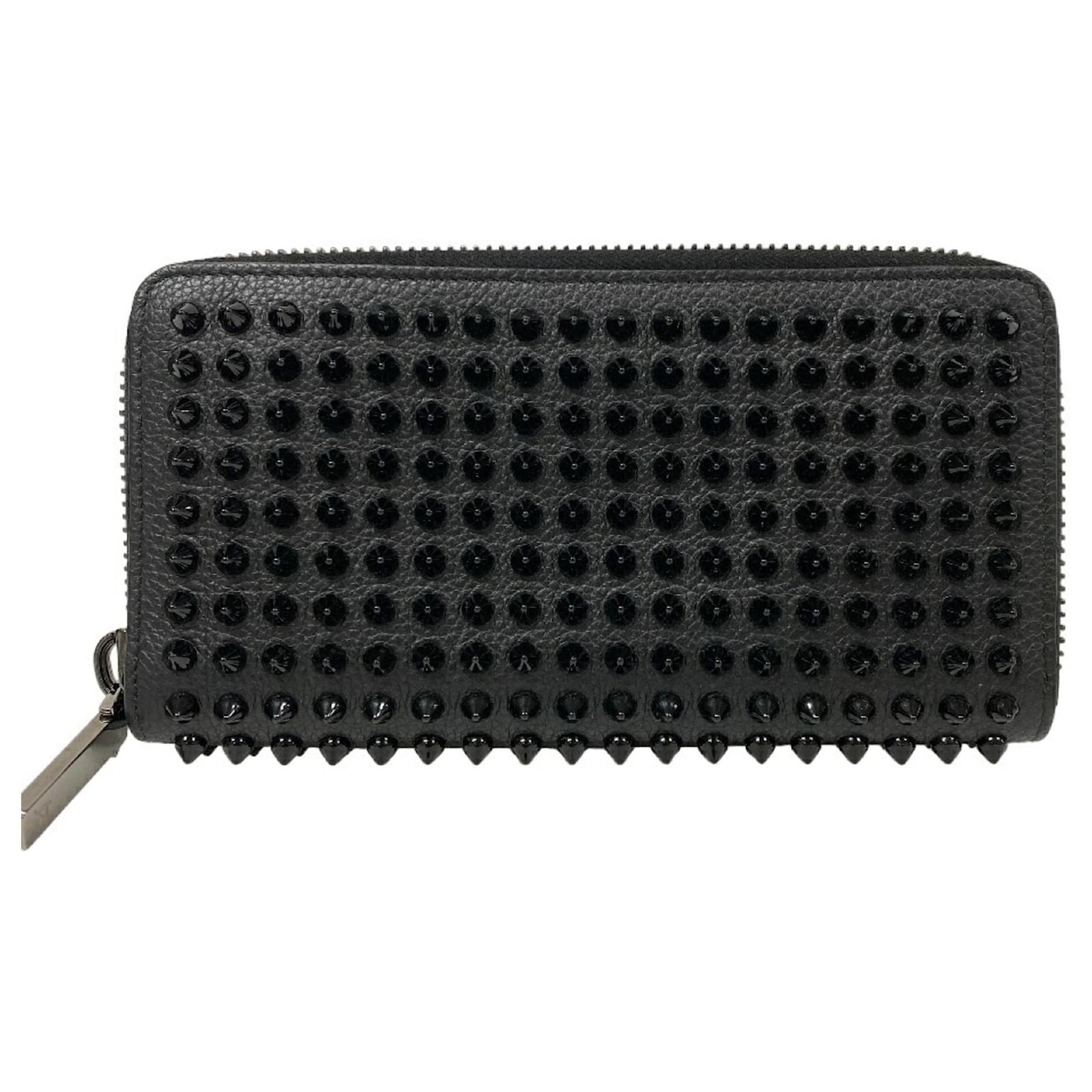 Christian Louboutin Black Leather Long Wallet ref.1467587