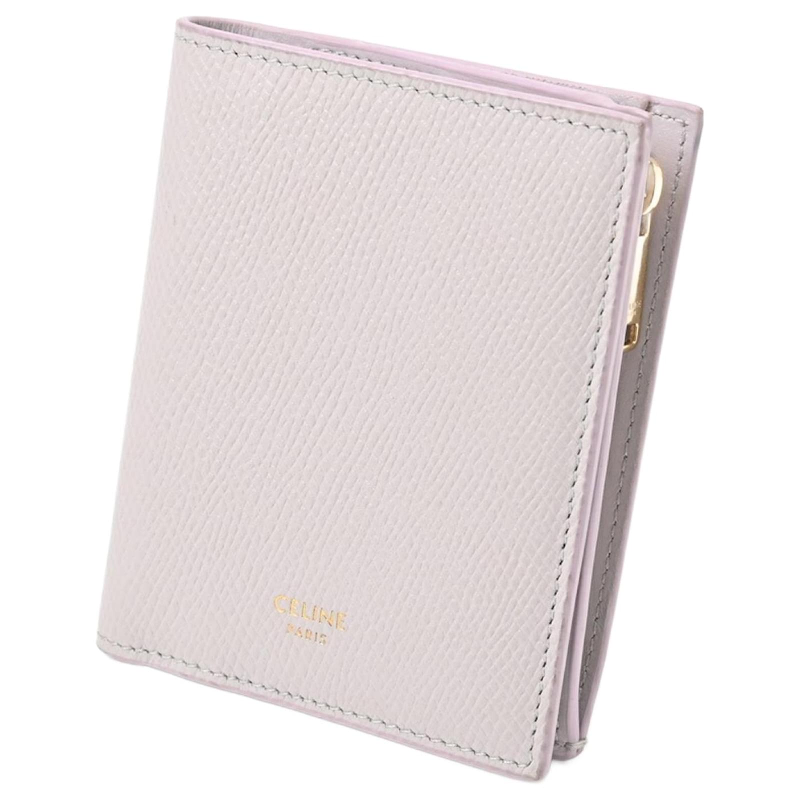 Celine Celine Compact Bi fold Wallet in Lavender Gray Leather ref.1467626 Joli Closet