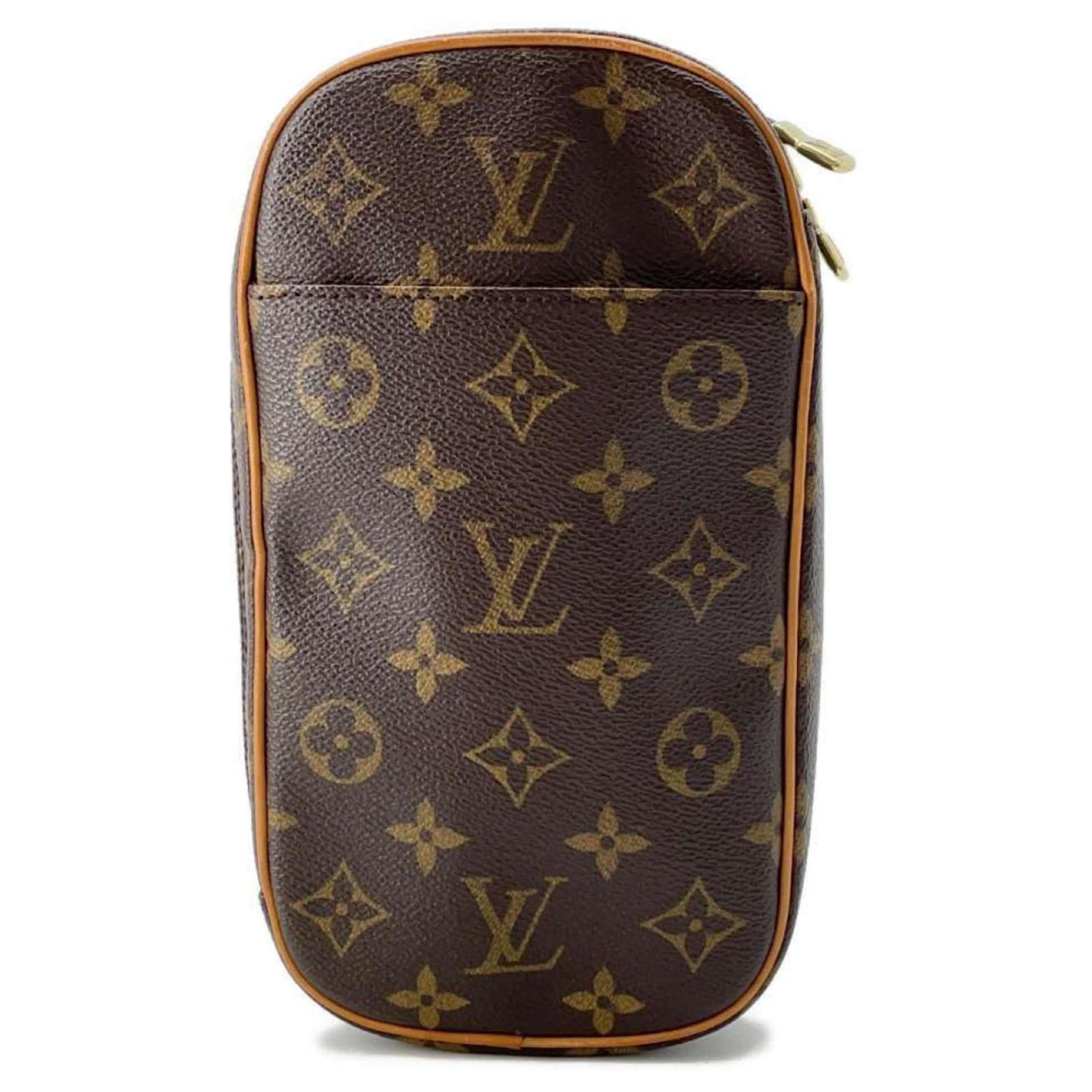Pochette Ganjou Monogramm Louis Vuitton M51870 Braun Lackleder ref 