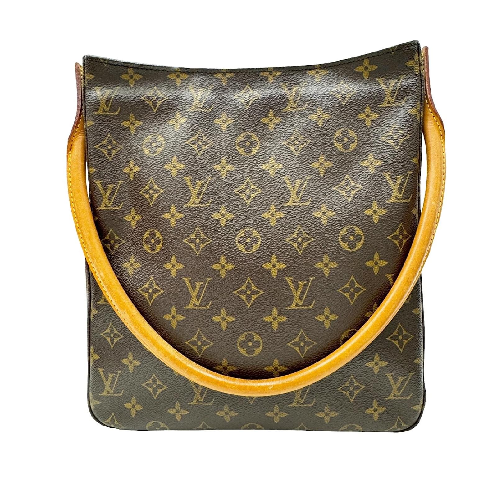 Louis Vuitton Looping GM Monogram Schultertasche Braun Lackleder 