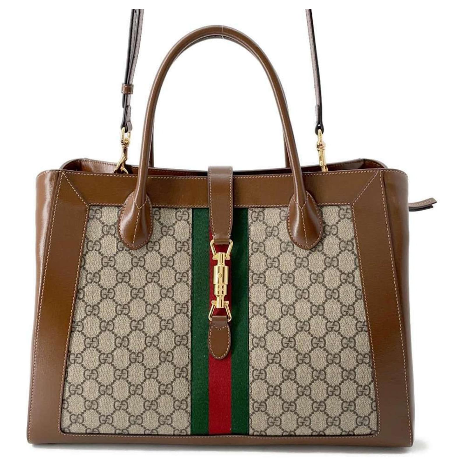 【関税&送料込】Gucci Jackie 1961 Gg Supreme Fabric And Leat Jackie 1961 GG Supreme fabric and leather wallet with
