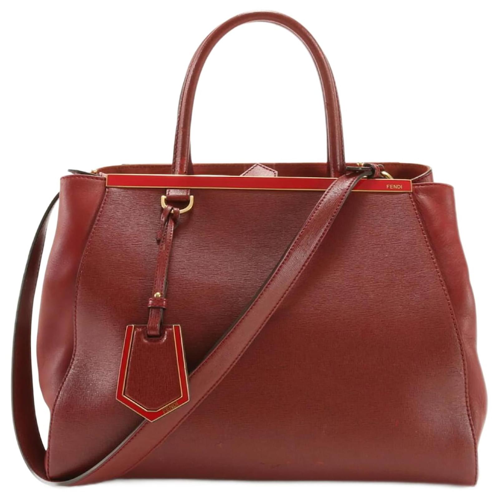 Fendi 3JOURS Toujours Leather Shoulder Bag Red ref.1470149 Joli Closet