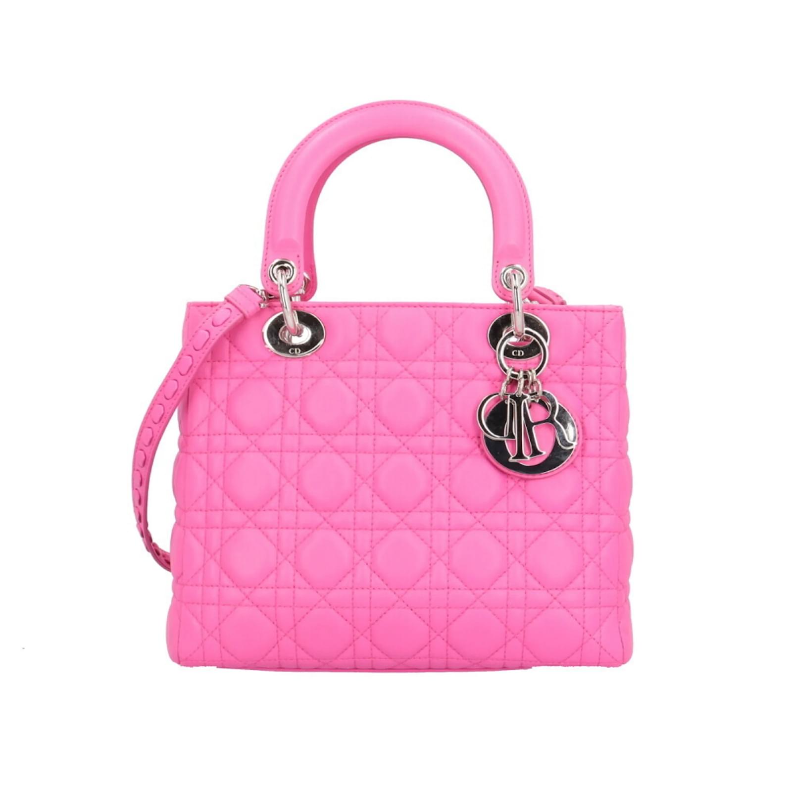 Lady Cannage Schultertasche von Christian Dior Pink ref.1471115 Joli Closet