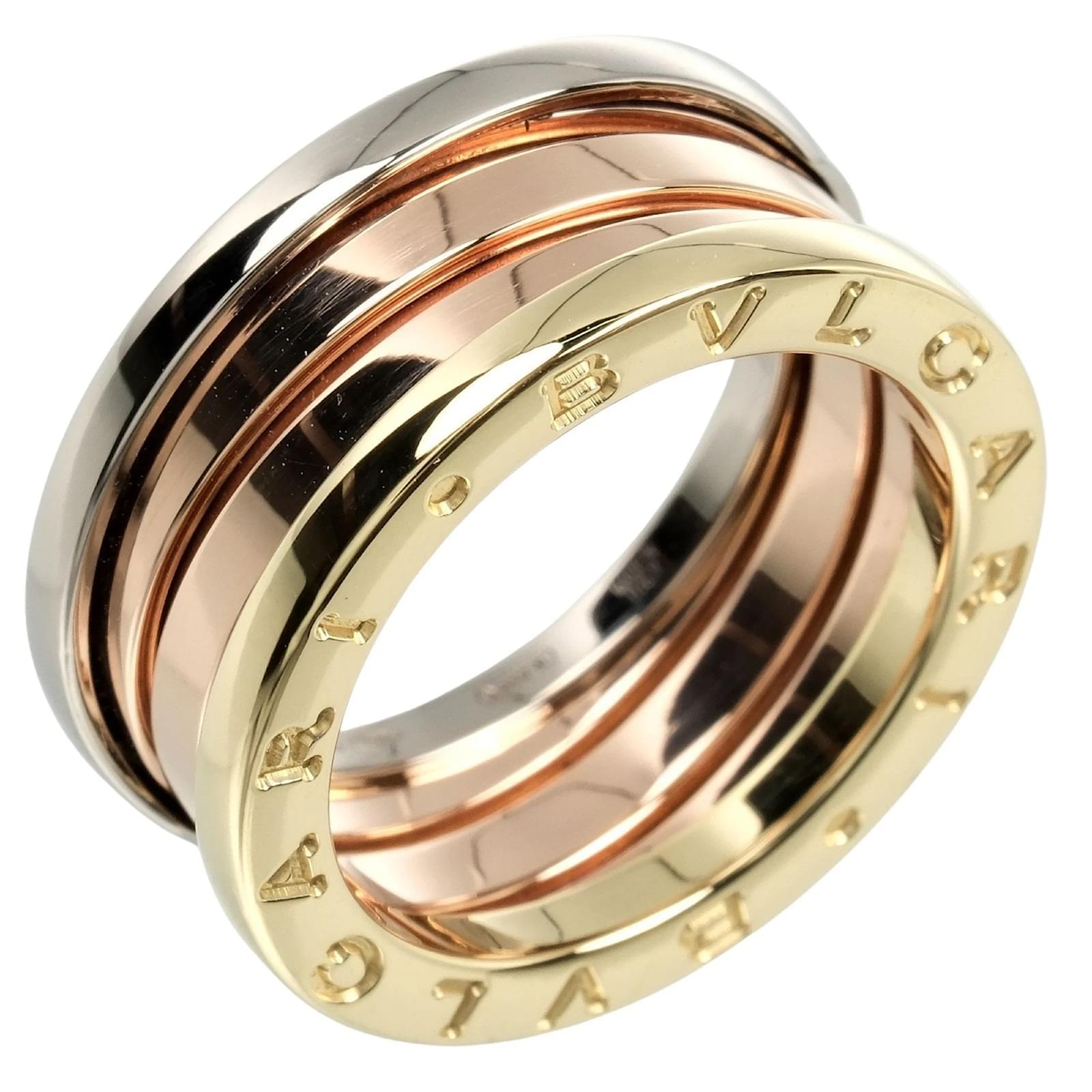 あ*3様 BVLGARIリング Bulgari Bvlgari B.ZERO1 3-Band Ring White gold Yellow gold