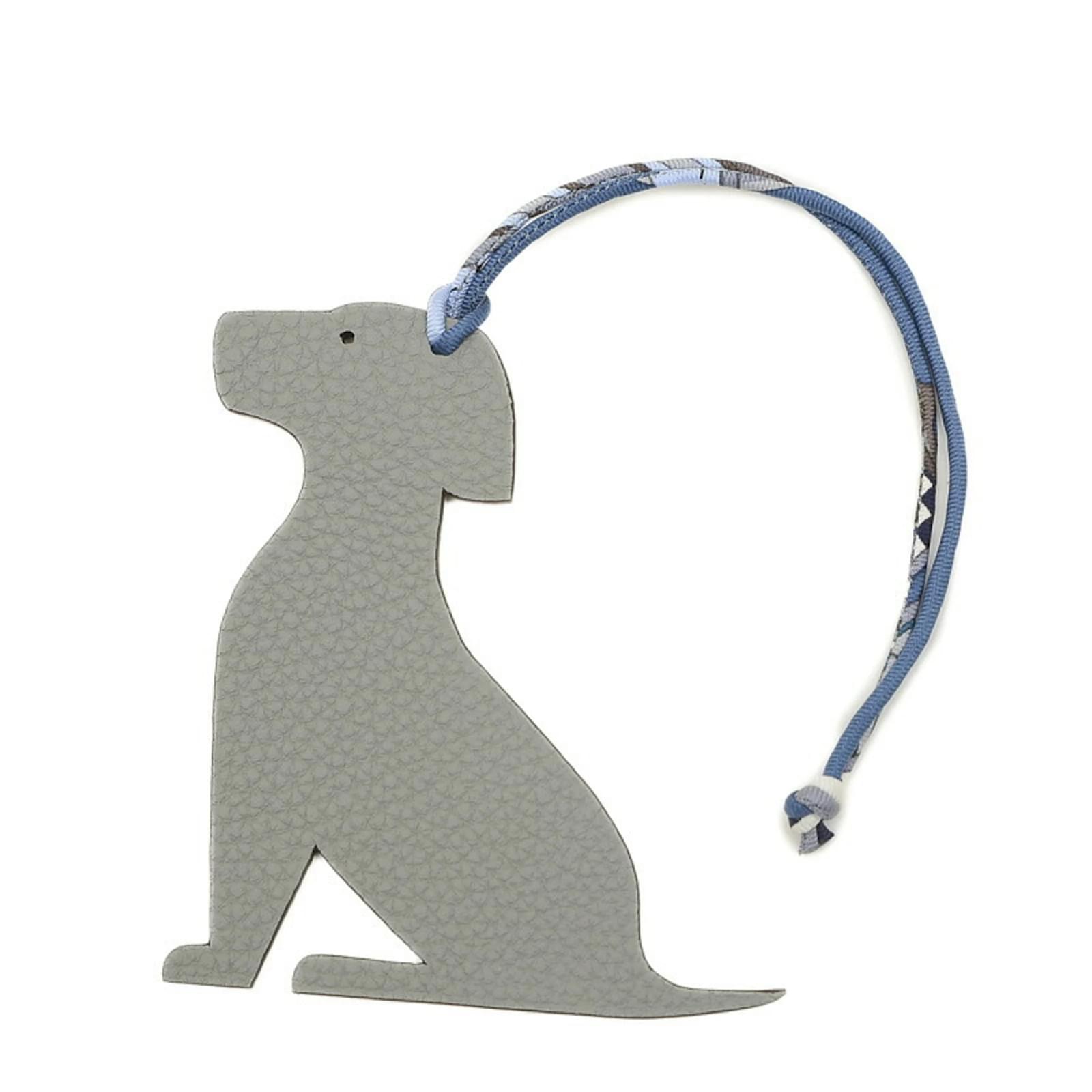値下げ❗️美品　HERMES Petit h オオハシ Hermès Hermes Petit H Charm Labrador Dog Leather Grey Brown
