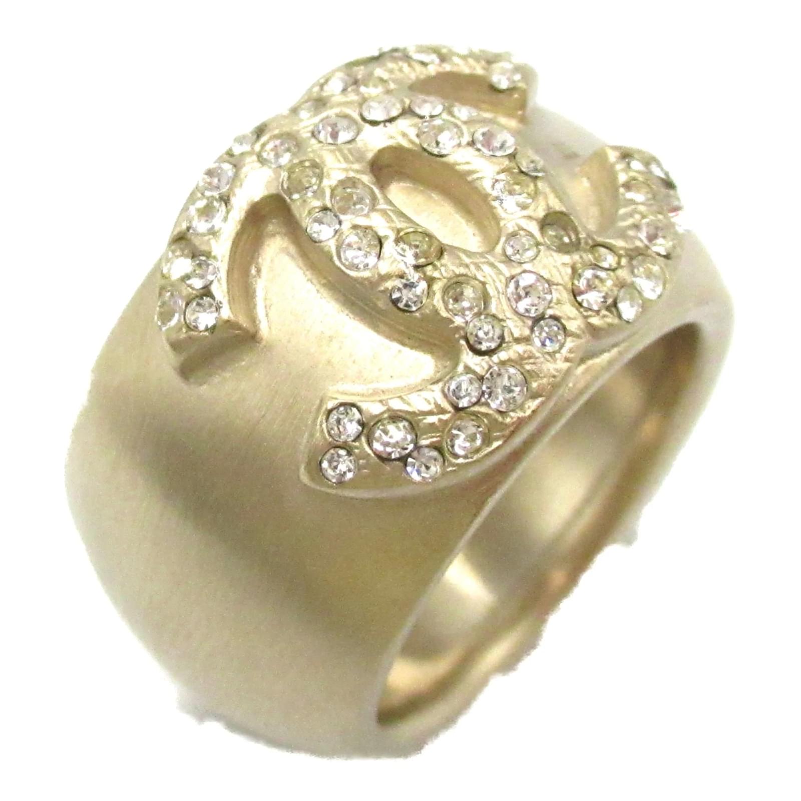 Chanel Coco Mark Gold Plated US Size No. 6.5 Ring Pre-Owned
