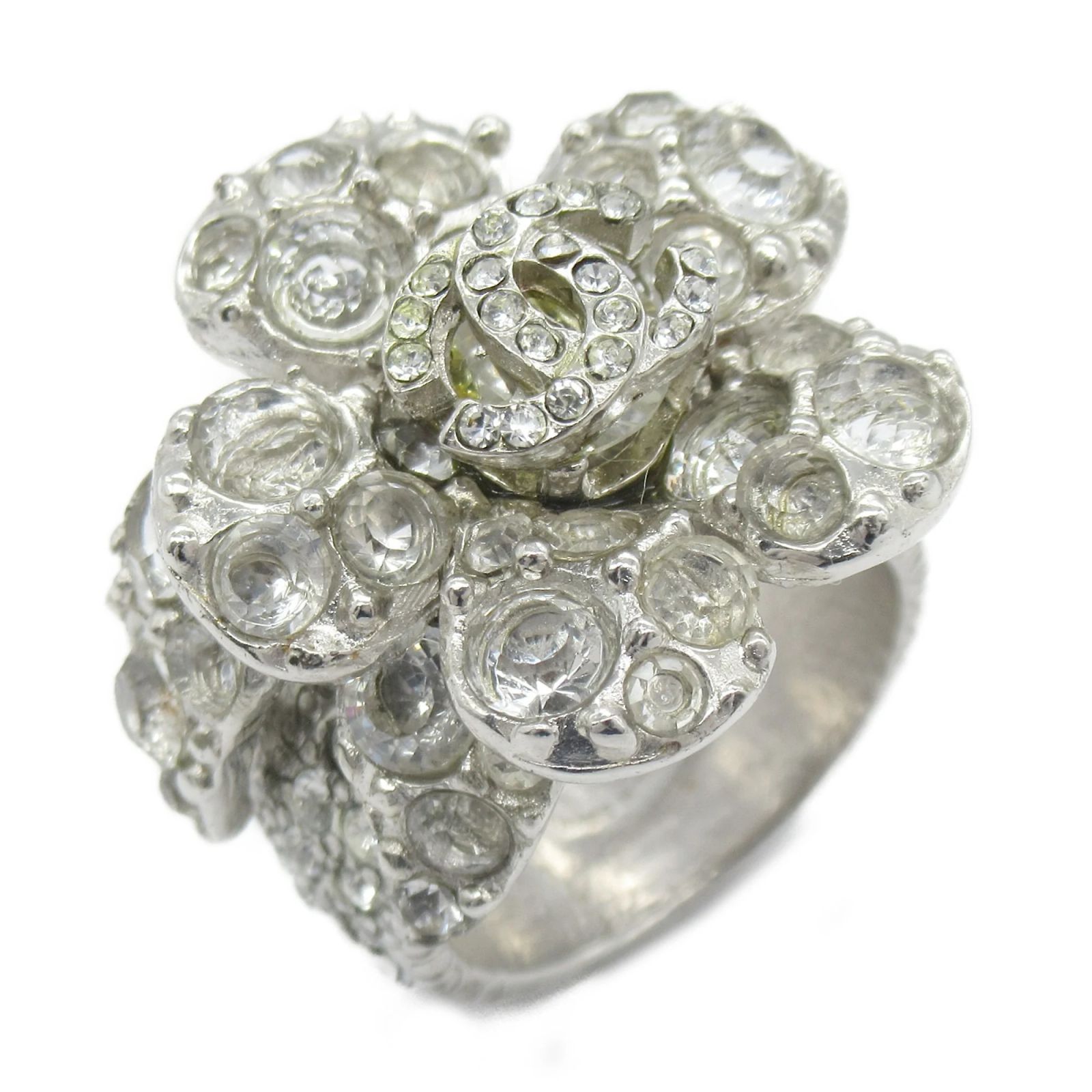 Chanel Coco Mark Silver Band Ring Silvery ref.JC1472594 (Sold 